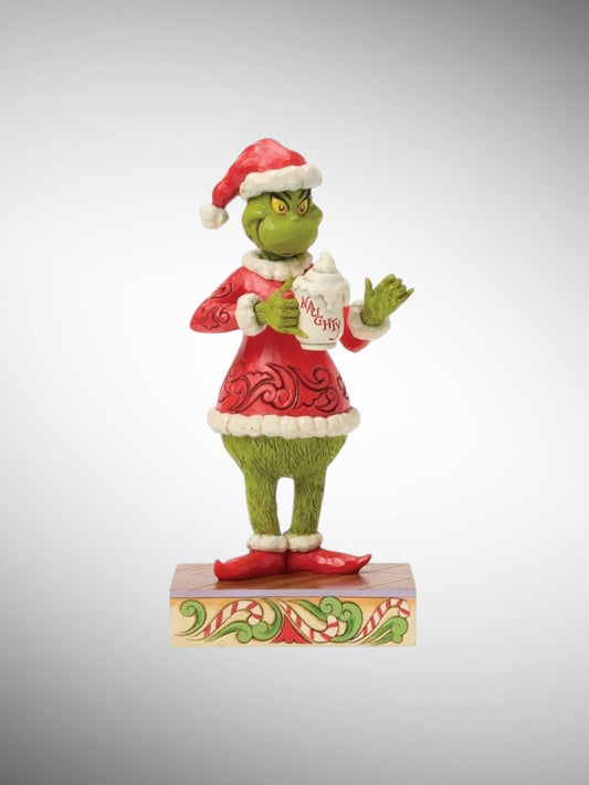 Jim Shore Dr. Seuss The Grinch - Grinch with Hot Chocolate Mug Figurine - PREORDER