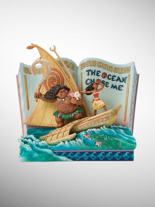 Jim Shore Disney Traditions - The Ocean Chose Me Moana Storybook Figurine - PREORDER