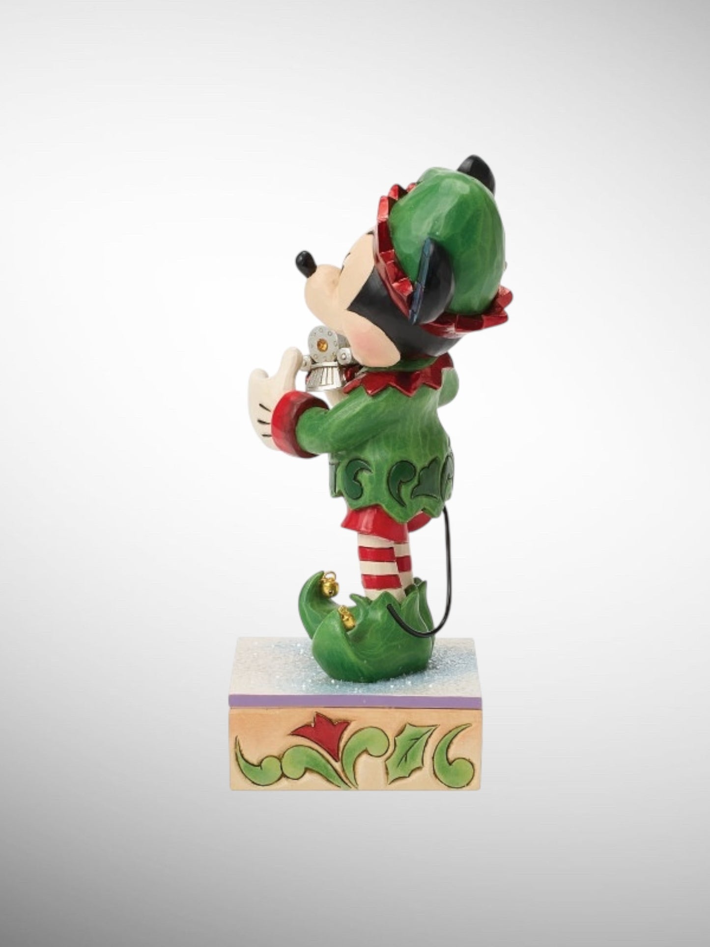Jim Shore Disney Traditions -  Elf on Track Christmas Mickey Figurine - PREORDER