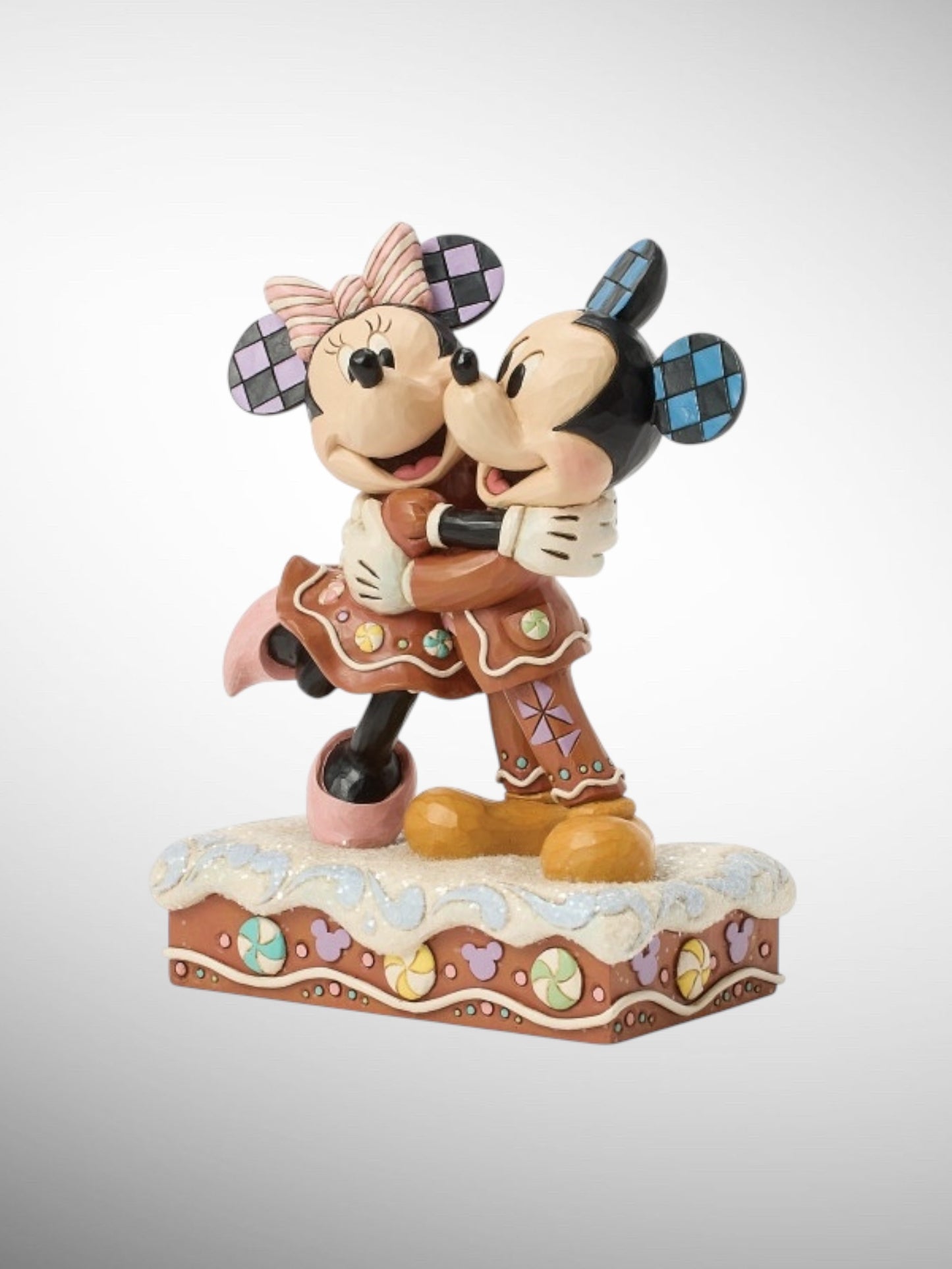 Jim Shore Disney Traditions -  Sugarcoated Sweethearts Christmas Gingerbread Mickey Minnie Figurine - PREORDER