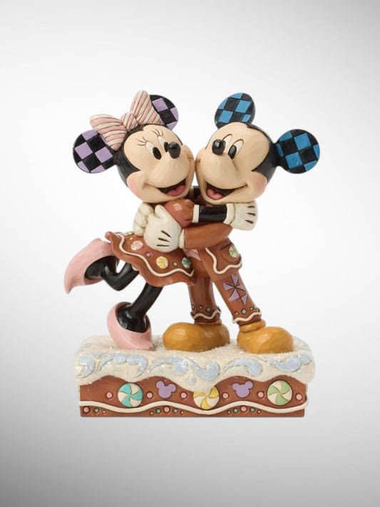 Jim Shore Disney Traditions -  Sugarcoated Sweethearts Christmas Gingerbread Mickey Minnie Figurine - PREORDER