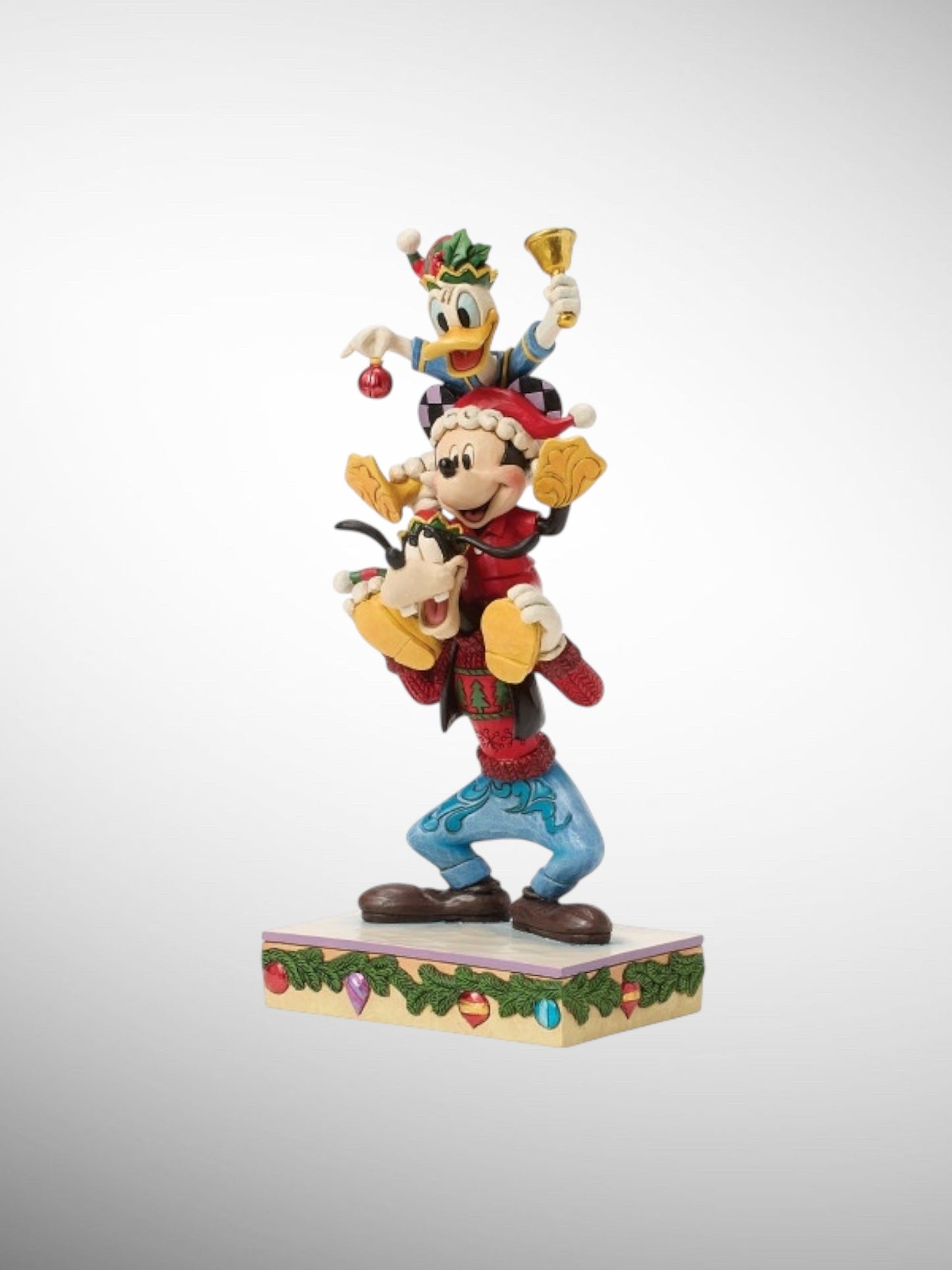 Jim Shore Disney Traditions -  A Holiday Pile Up Christmas Mickey Goofy Donald Figurine - PREORDER