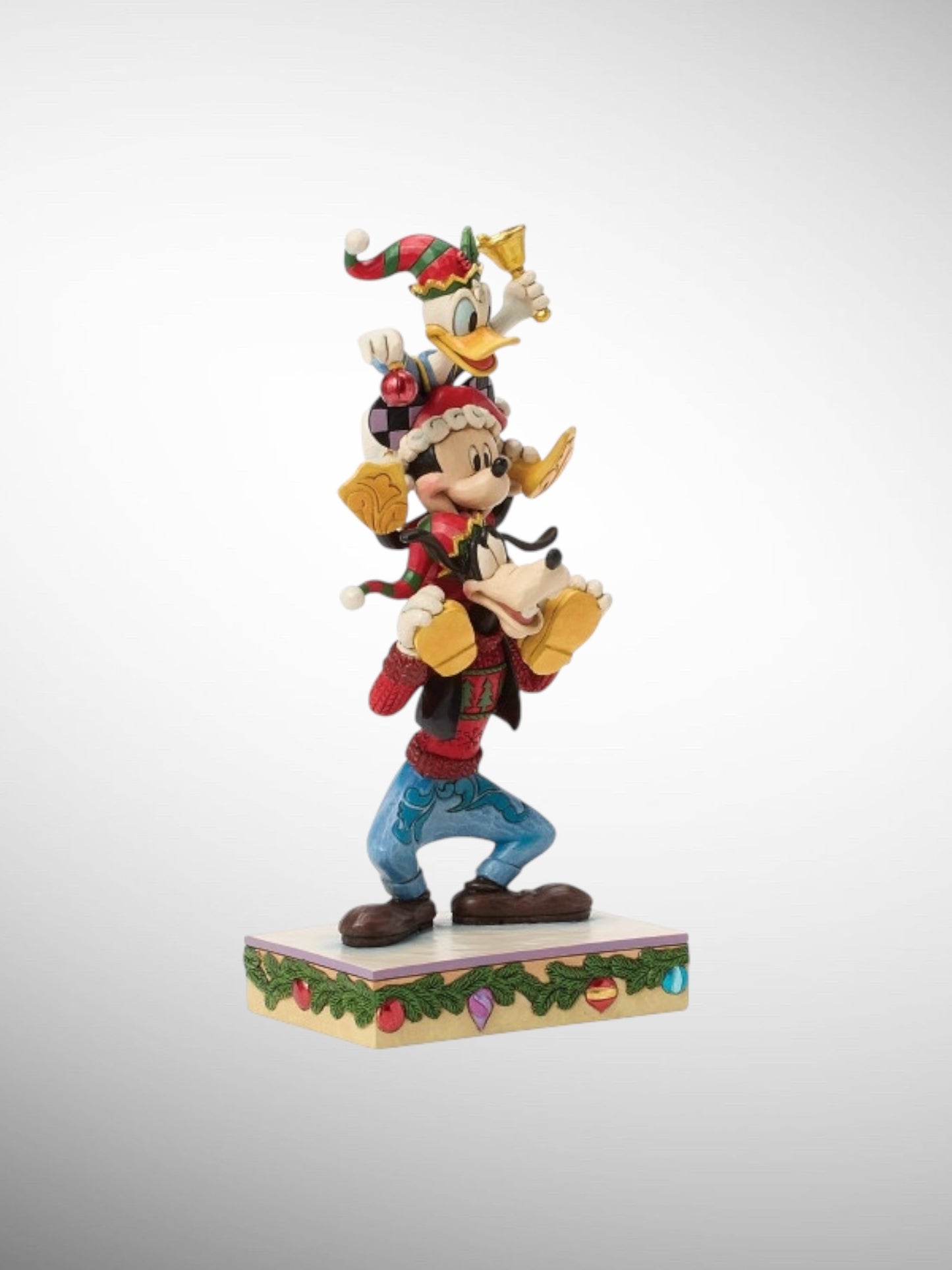 Jim Shore Disney Traditions -  A Holiday Pile Up Christmas Mickey Goofy Donald Figurine - PREORDER