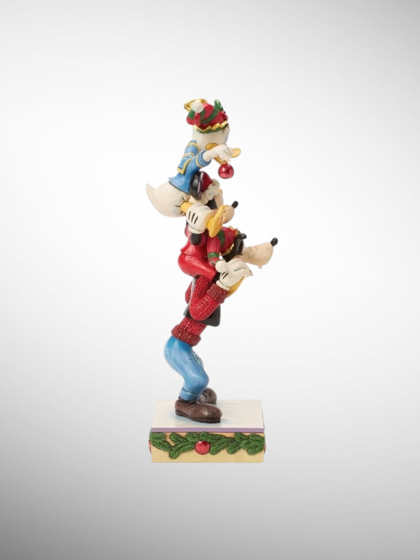 Jim Shore Disney Traditions -  A Holiday Pile Up Christmas Mickey Goofy Donald Figurine - PREORDER