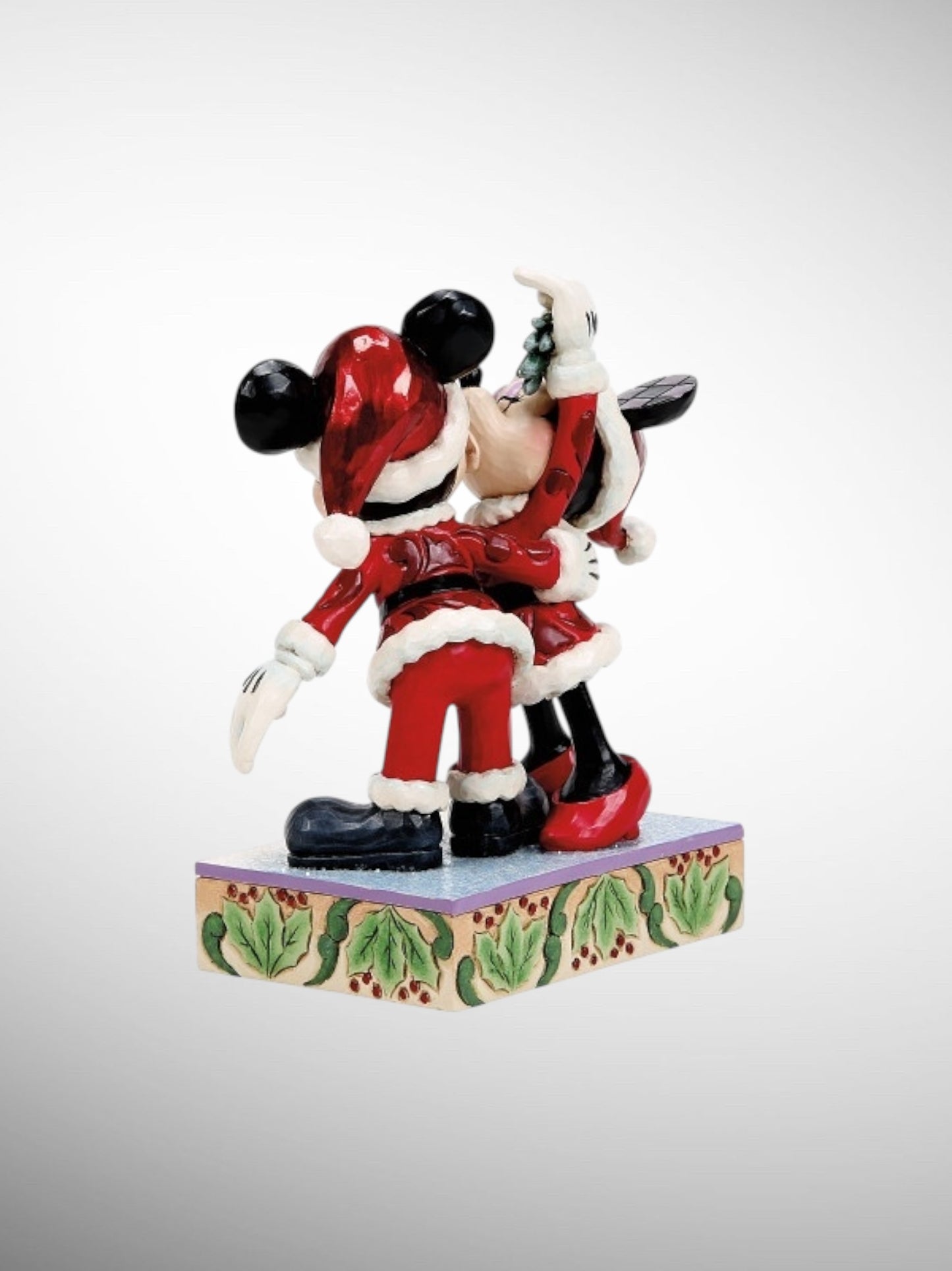 Jim Shore Disney Traditions -  Mistletoe Moments Christmas Mickey Minnie Figurine - PREORDER