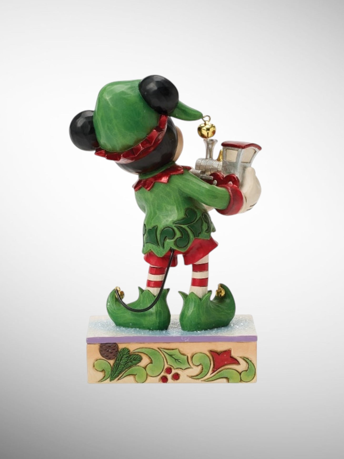 Jim Shore Disney Traditions -  Elf on Track Christmas Mickey Figurine - PREORDER