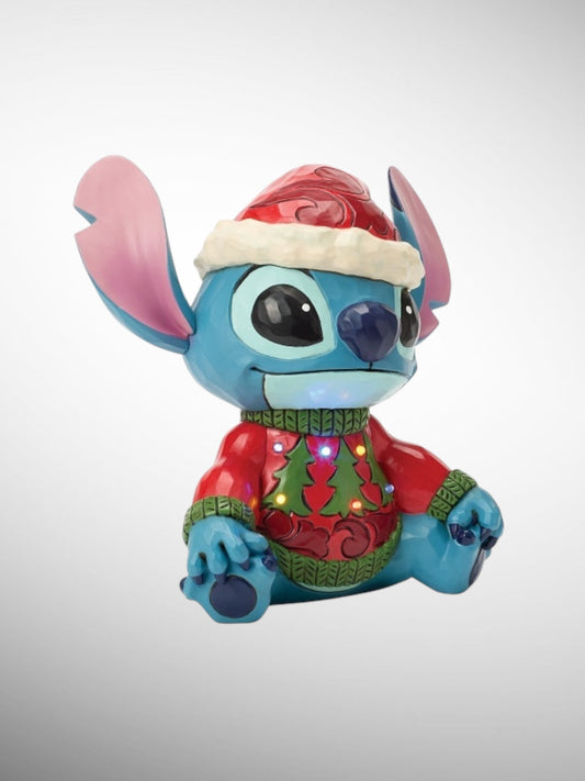 Jim Shore Disney Traditions -  Feeling Jolly and a Little Naughty Stitch Christmas Figurine - PREORDER