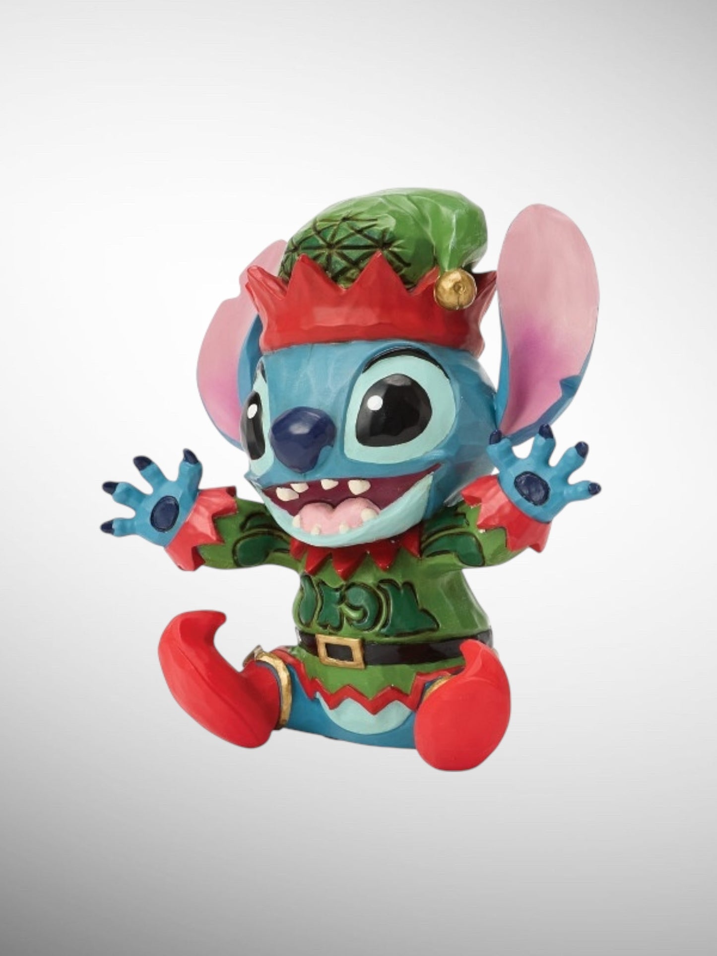 Jim Shore Disney Traditions -  Stitch Elf Mini Christmas Figurine - PREORDER