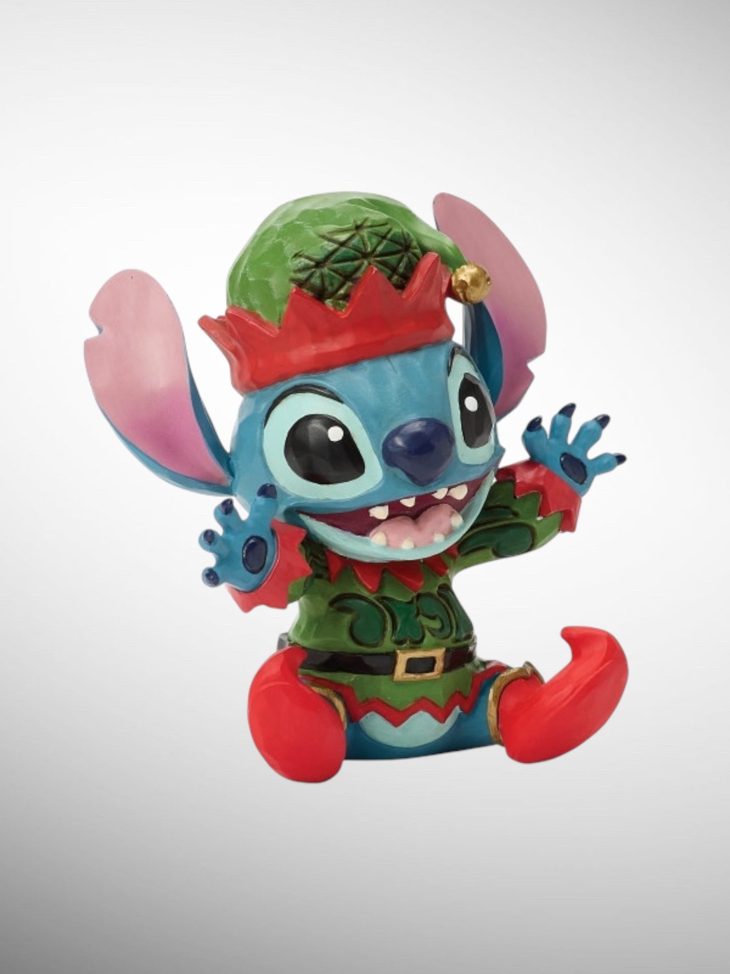 Jim Shore Disney Traditions -  Stitch Elf Mini Christmas Figurine - PREORDER