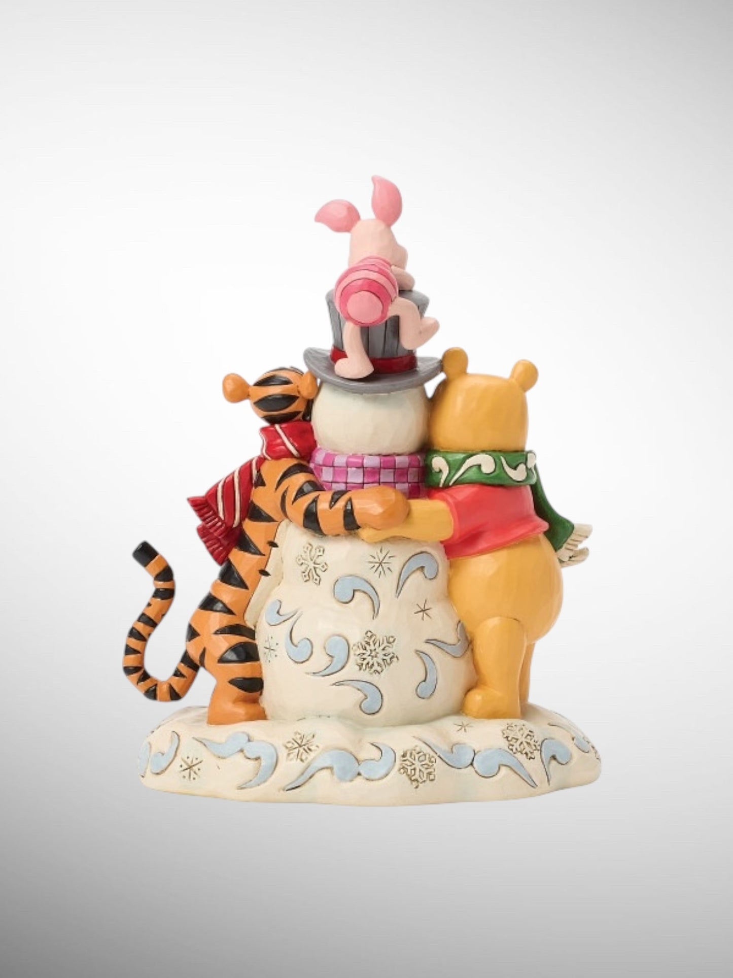 Jim Shore Disney Traditions -  A Chilly Creation Christmas Snowman Pooh Tigger Piglet Figurine - PREORDER