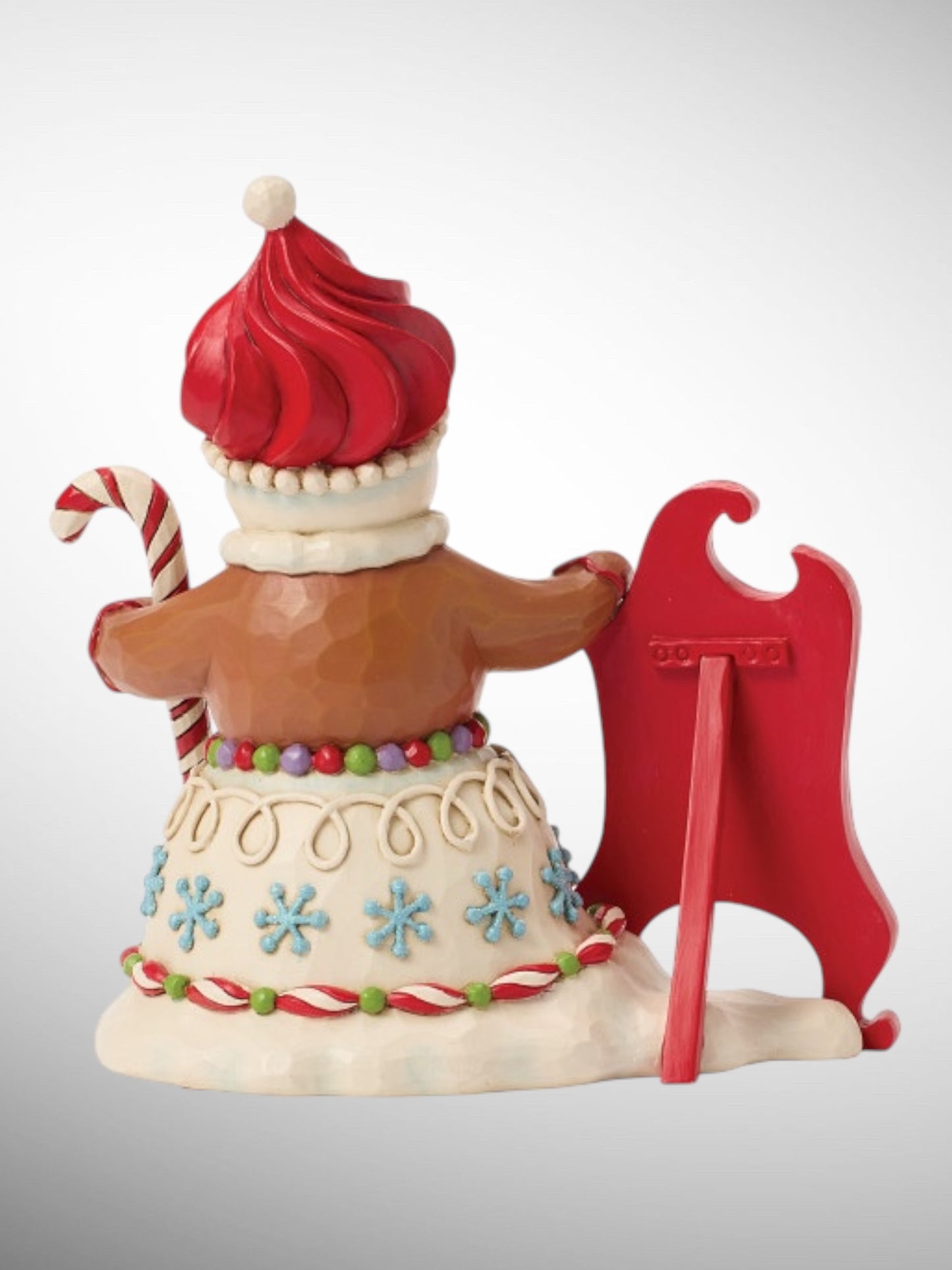 Jim Shore Gingerbread Christmas - Time For A Sweet Treat Snowman Figurine - PREORDER