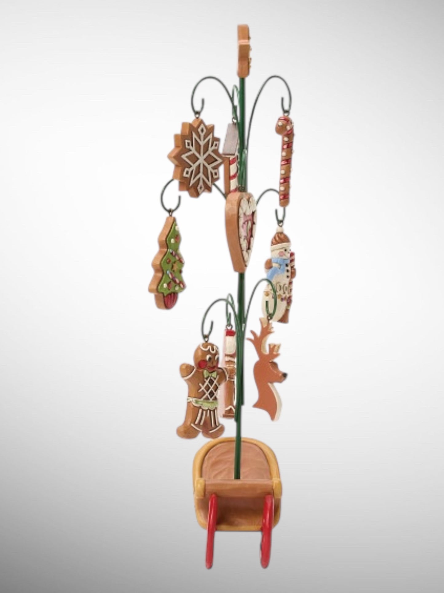 Jim Shore Gingerbread Christmas - Tree of Treasures with Cookie Ornaments Figurine - PREORDER