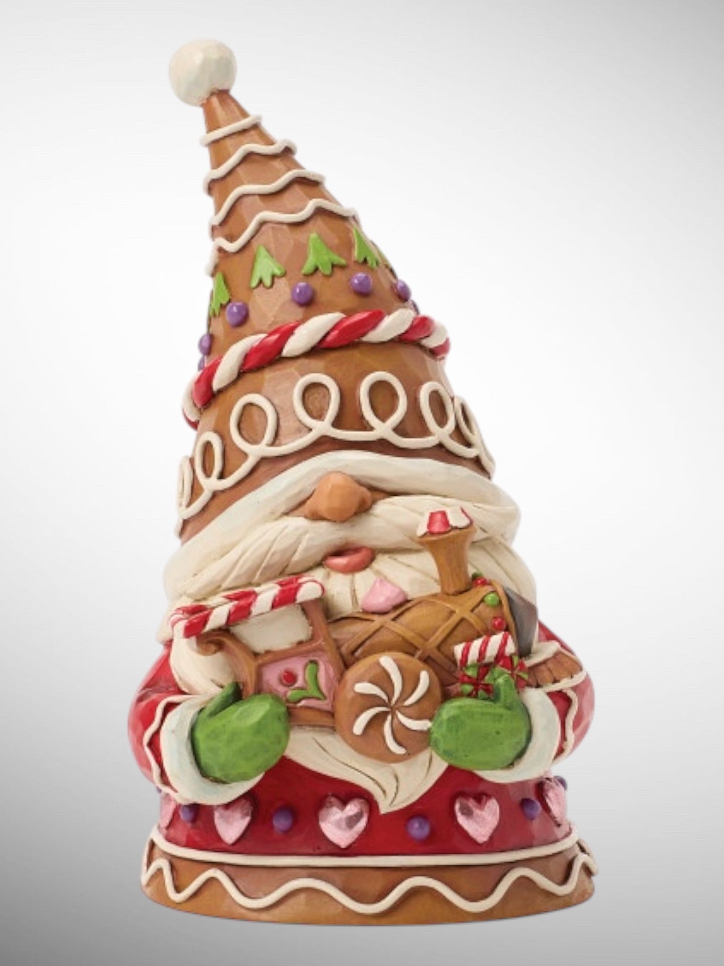 Jim Shore Gingerbread Christmas - Gnome on Track Figurine - PREORDER