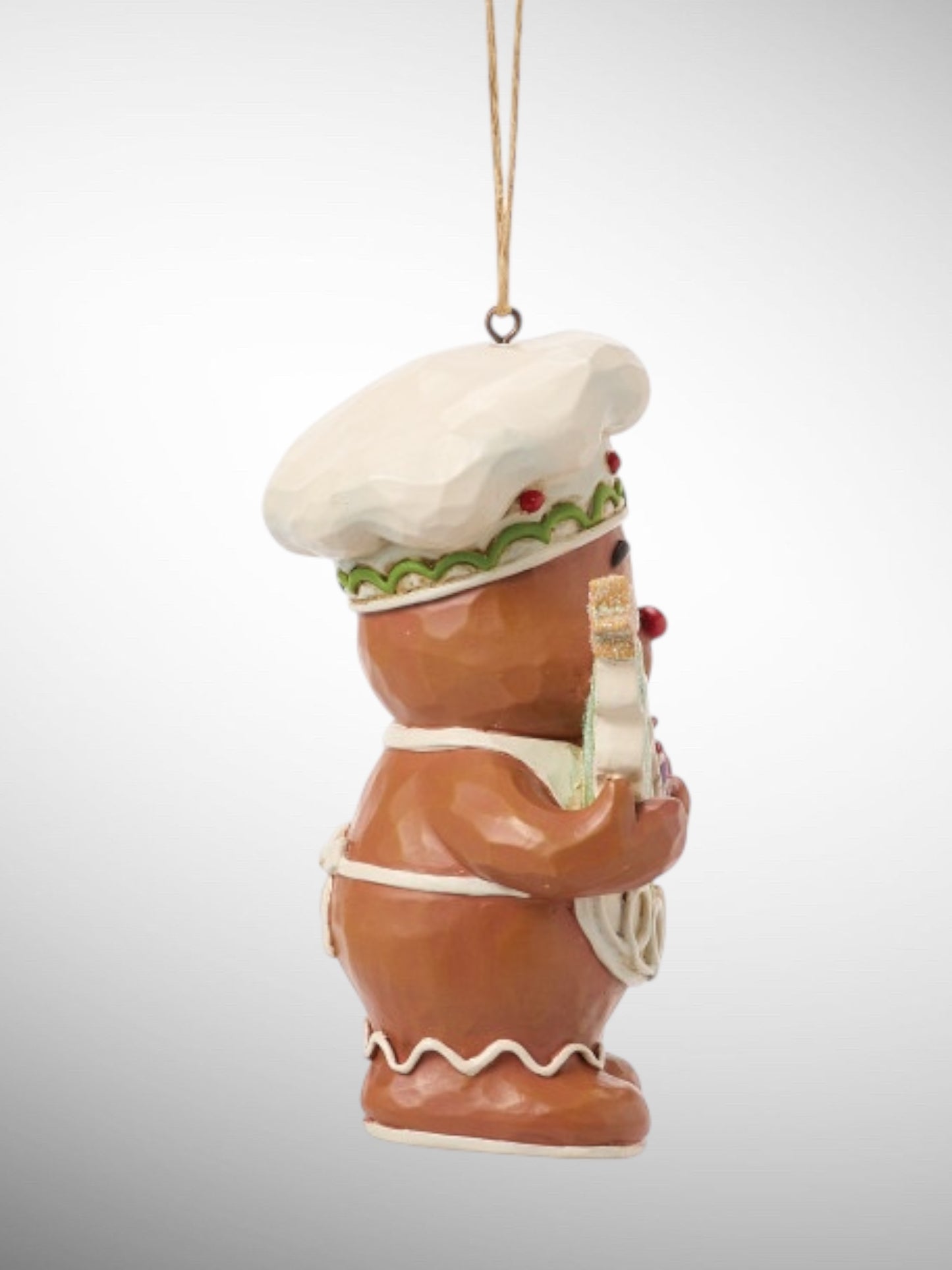 Jim Shore Gingerbread Christmas - Gingerbread with Cookies Hanging Ornament - PREORDER