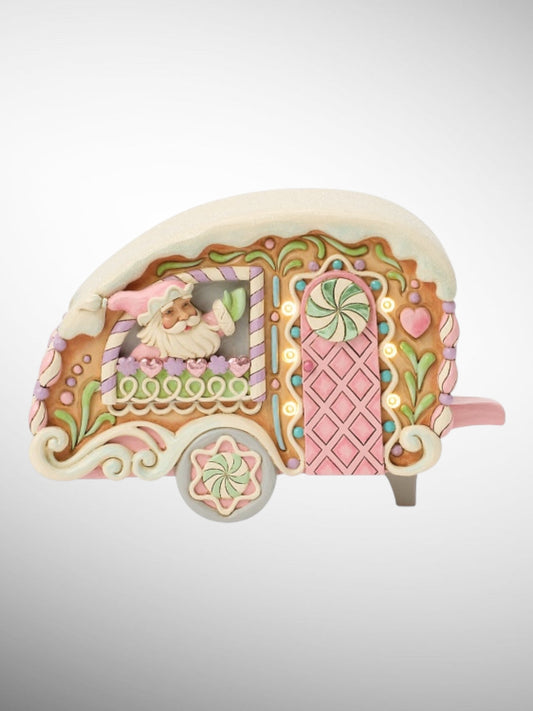 Jim Shore Heartwood Creek - Heartwood Sweets Sweetest Traveler Christmas LED Camper Figurine - PREORDER