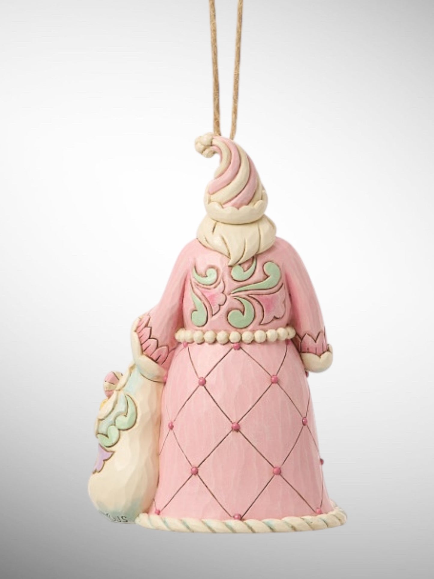 Jim Shore Heartwood Creek - Heartwood Sweets Santa with Bag of Candy Hanging Ornament - PREORDER
