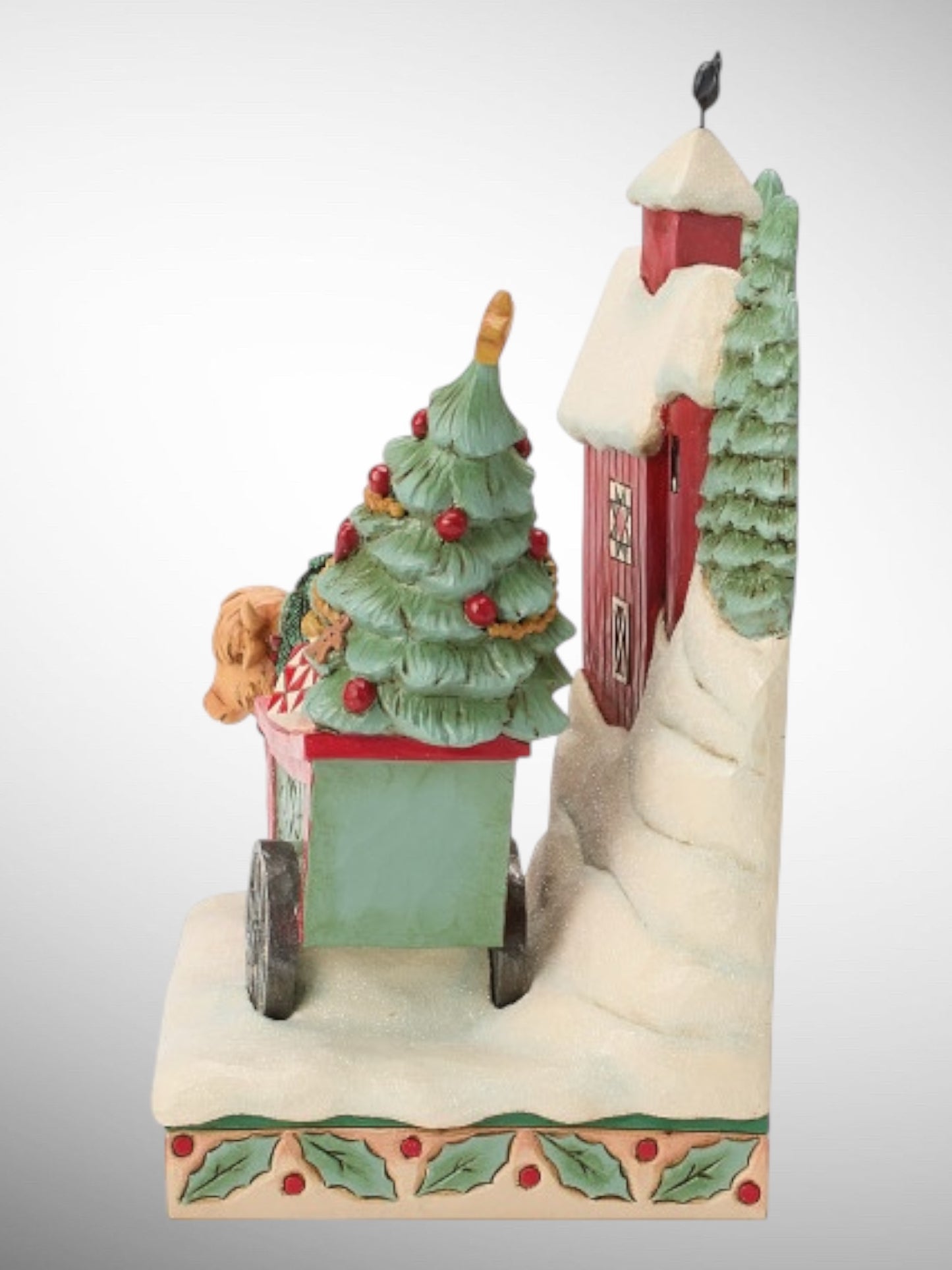 Jim Shore Heartwood Creek - Highland Glen Full of Christmas Spirit Barn Scene Figurine - PREORDER