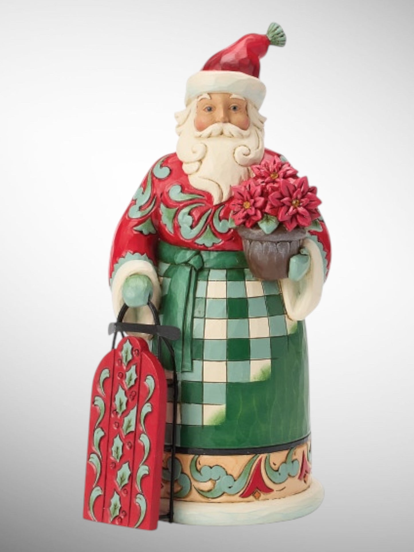 Jim Shore Heartwood Creek - Highland Glen Sliding Into the Holidays Santa Christmas Figurine - PREORDER