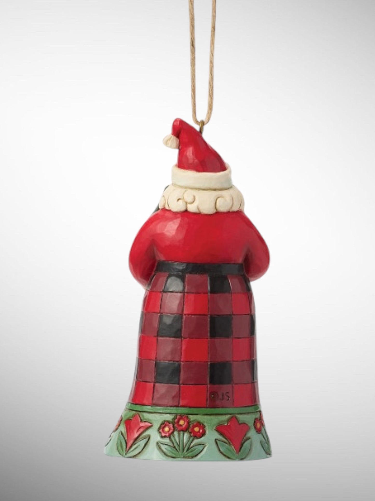 Jim Shore Heartwood Creek - Highland Glen Santa with Cardinal Hanging Ornament - PREORDER