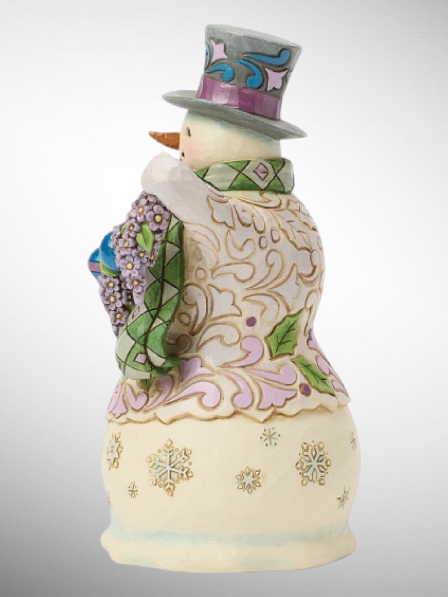 Jim Shore Heartwood Creek - Regal Winter Purple Snowman Christmas Figurine - PREORDER