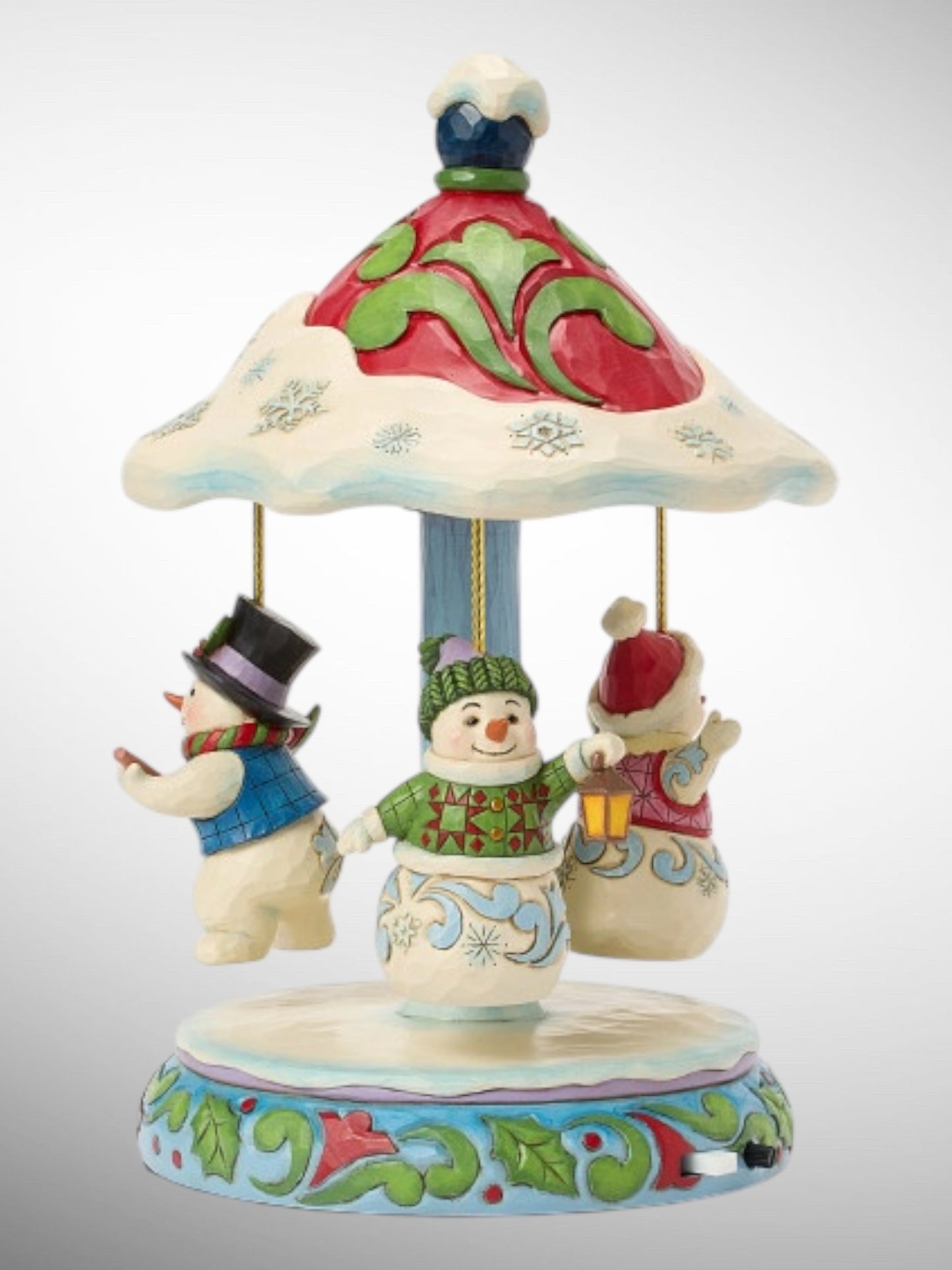 Jim Shore Heartwood Creek - Winter Dancers Snowman Carousel Musical Christmas Figurine - PREORDER