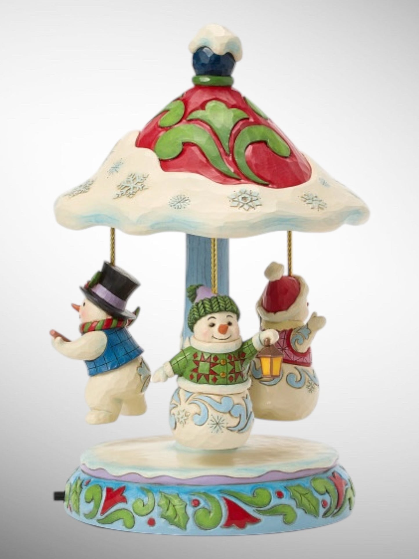Jim Shore Heartwood Creek - Winter Dancers Snowman Carousel Musical Christmas Figurine - PREORDER