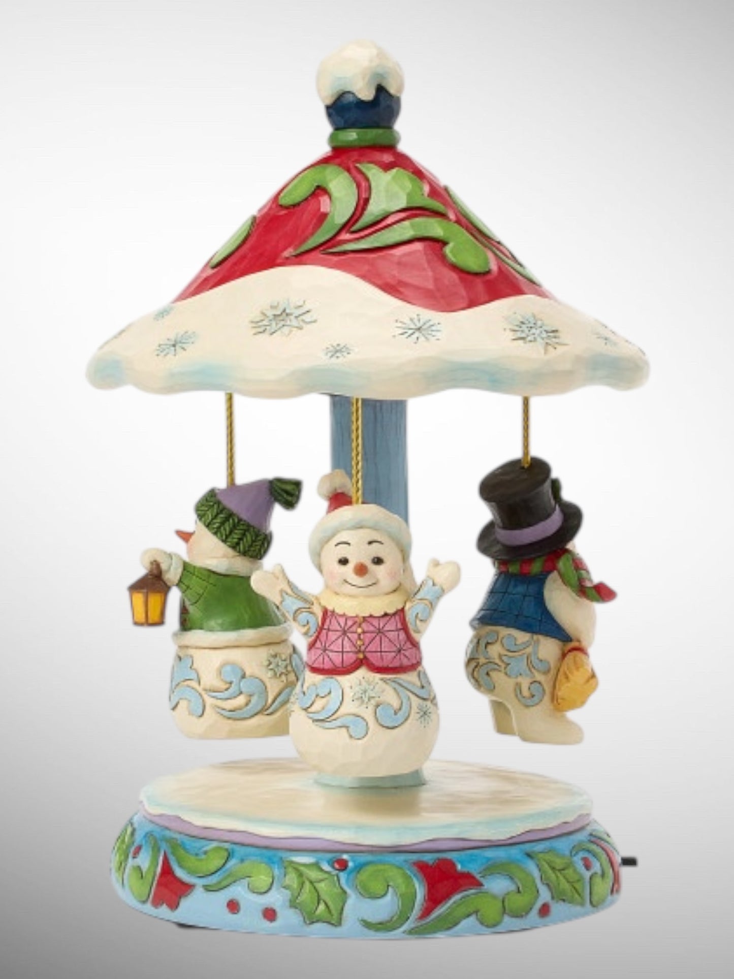 Jim Shore Heartwood Creek - Winter Dancers Snowman Carousel Musical Christmas Figurine - PREORDER