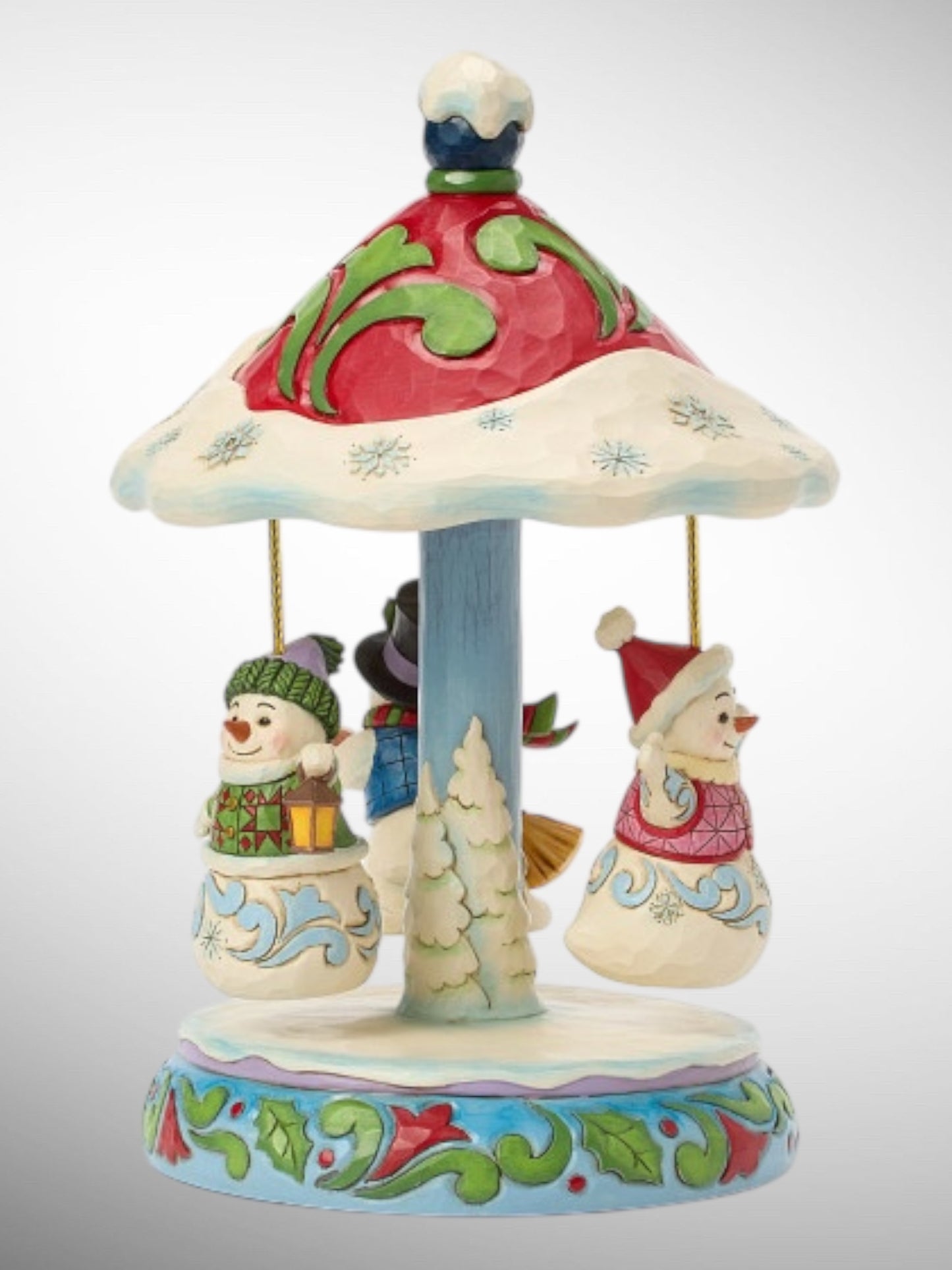 Jim Shore Heartwood Creek - Winter Dancers Snowman Carousel Musical Christmas Figurine - PREORDER