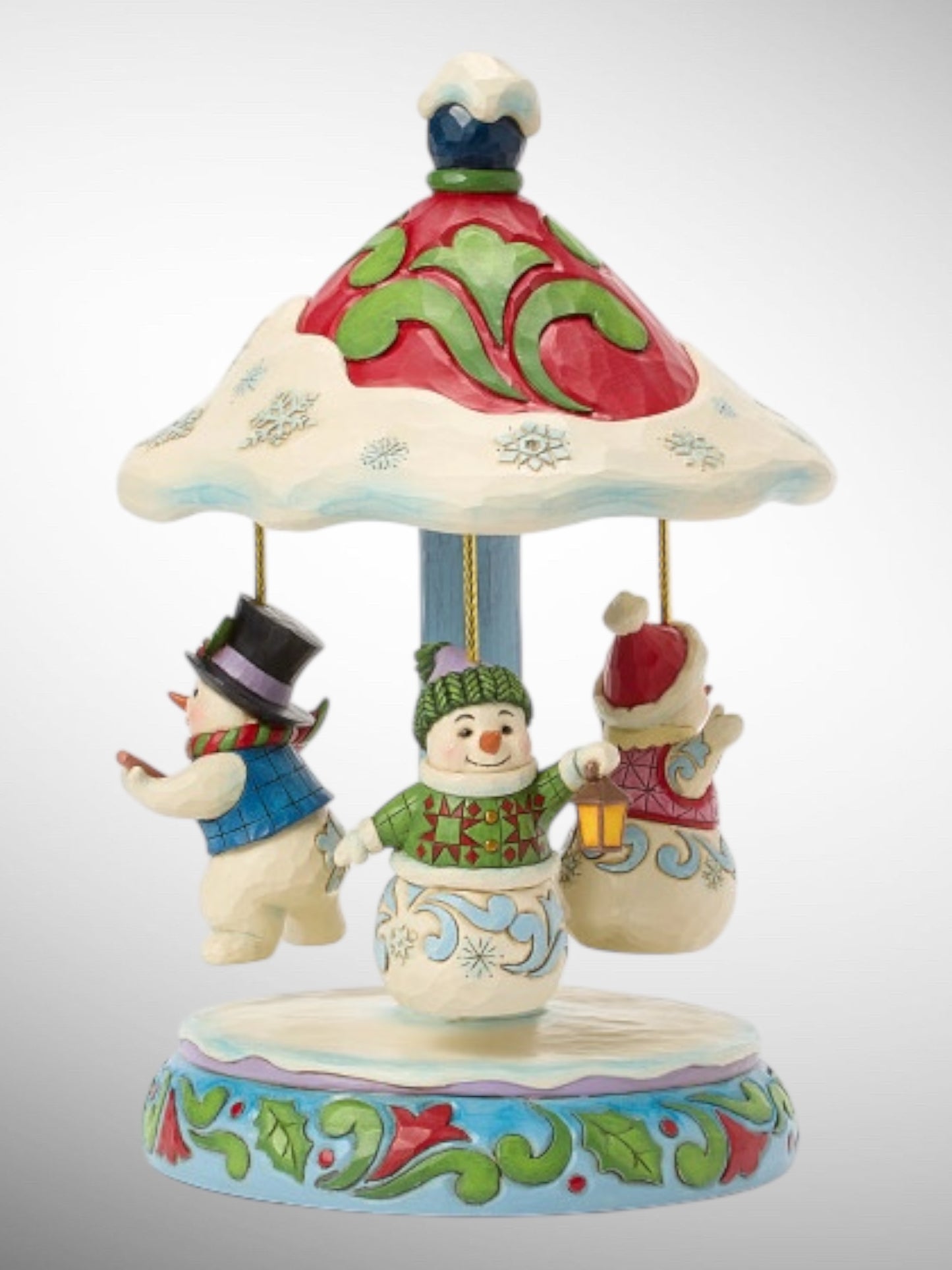 Jim Shore Heartwood Creek - Winter Dancers Snowman Carousel Musical Christmas Figurine - PREORDER
