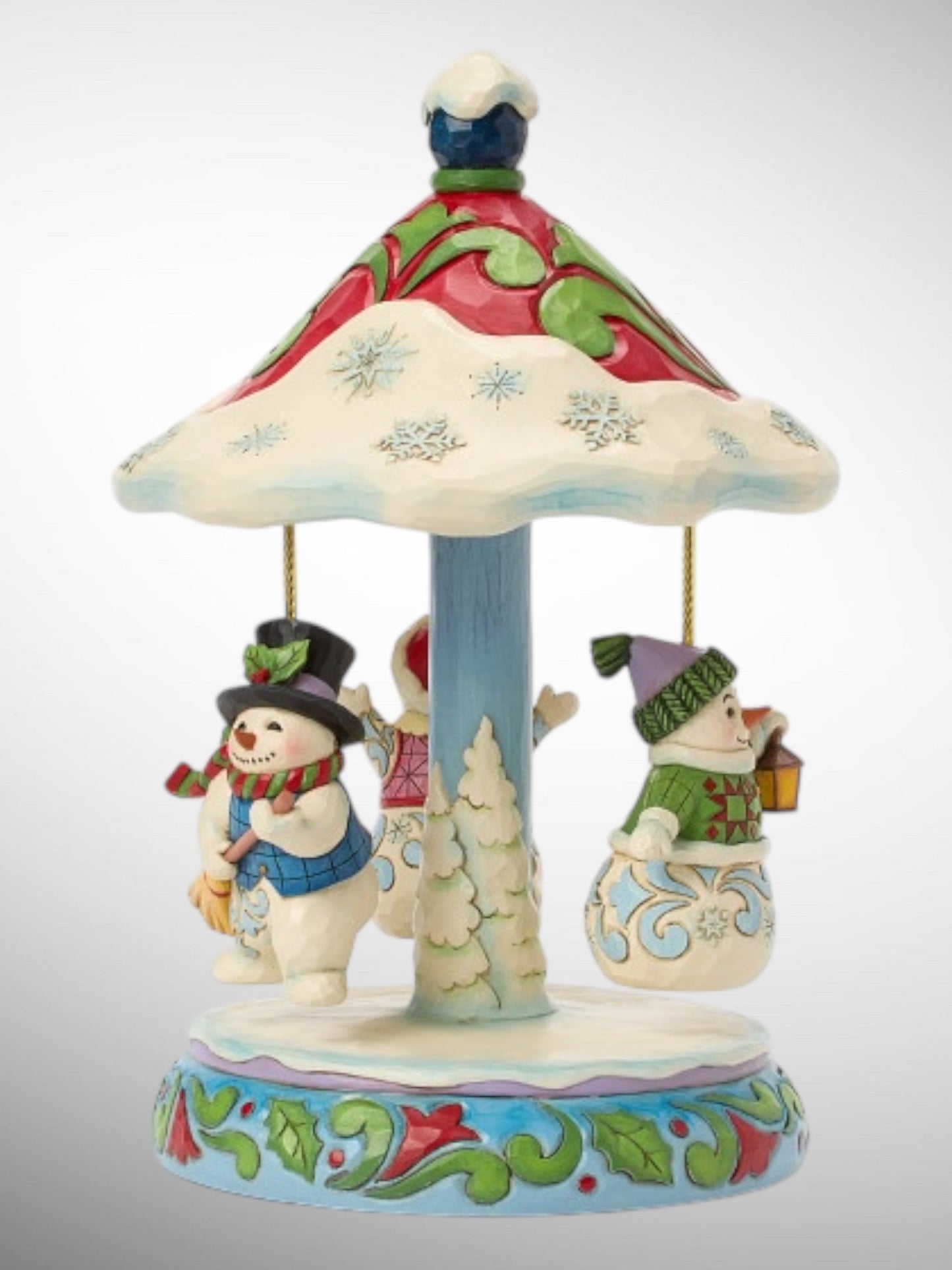 Jim Shore Heartwood Creek - Winter Dancers Snowman Carousel Musical Christmas Figurine - PREORDER