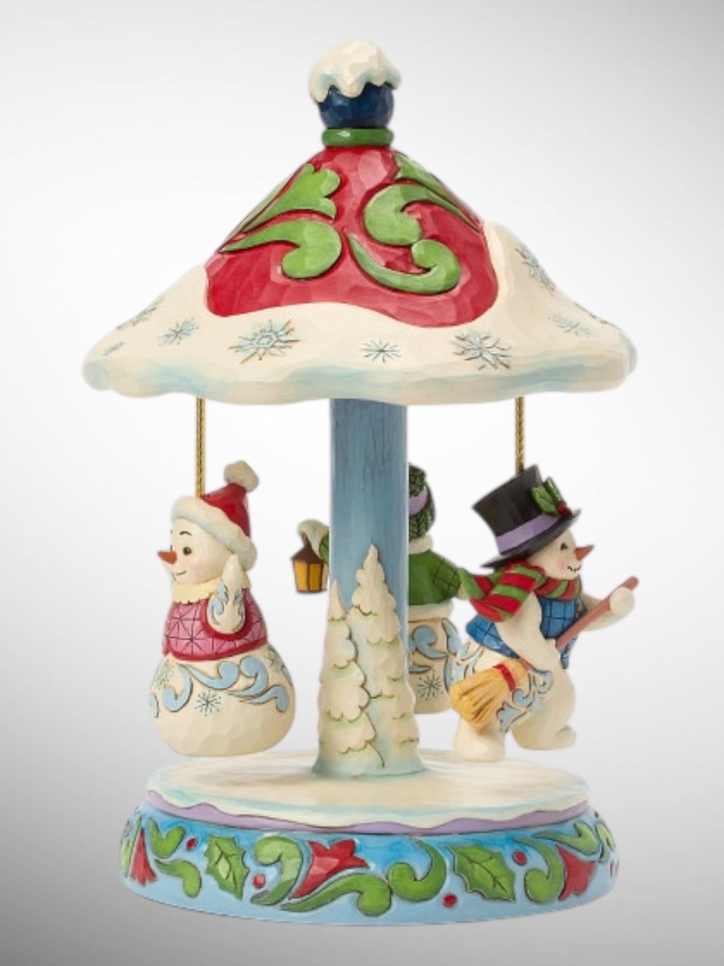 Jim Shore Heartwood Creek - Winter Dancers Snowman Carousel Musical Christmas Figurine - PREORDER