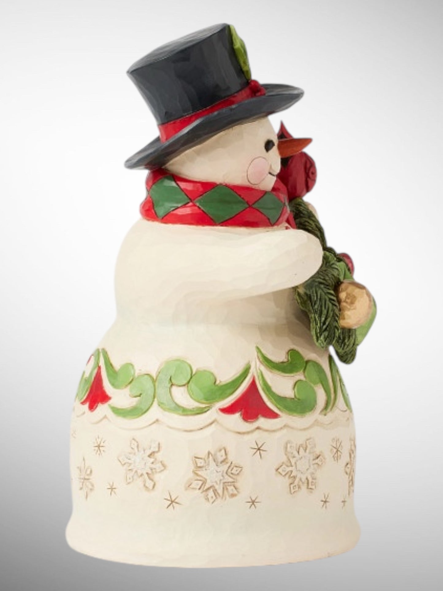 Jim Shore Heartwood Creek - Finishing Touches Snowman Garland Cardinal Christmas Figurine - PREORDER