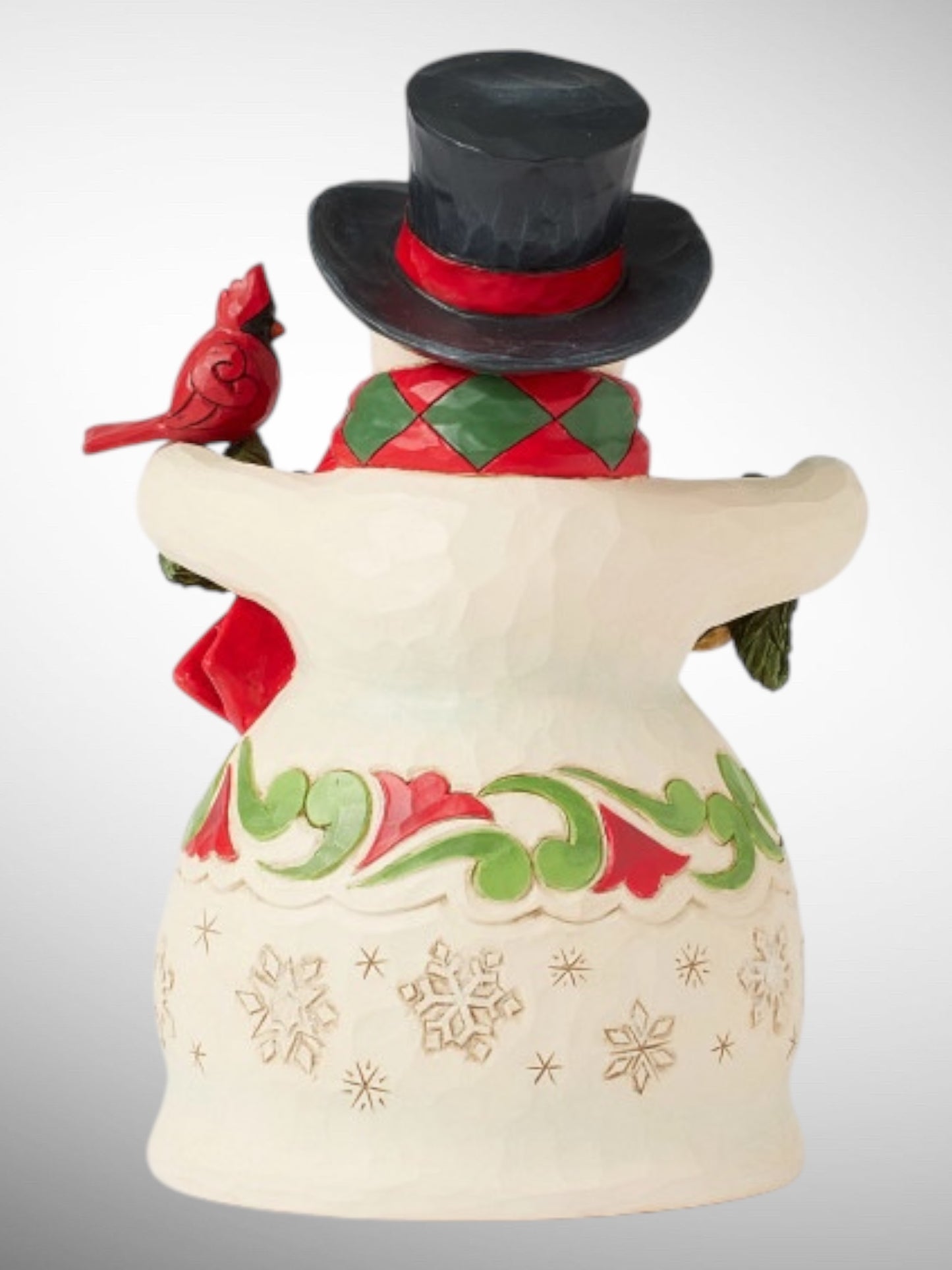 Jim Shore Heartwood Creek - Finishing Touches Snowman Garland Cardinal Christmas Figurine - PREORDER