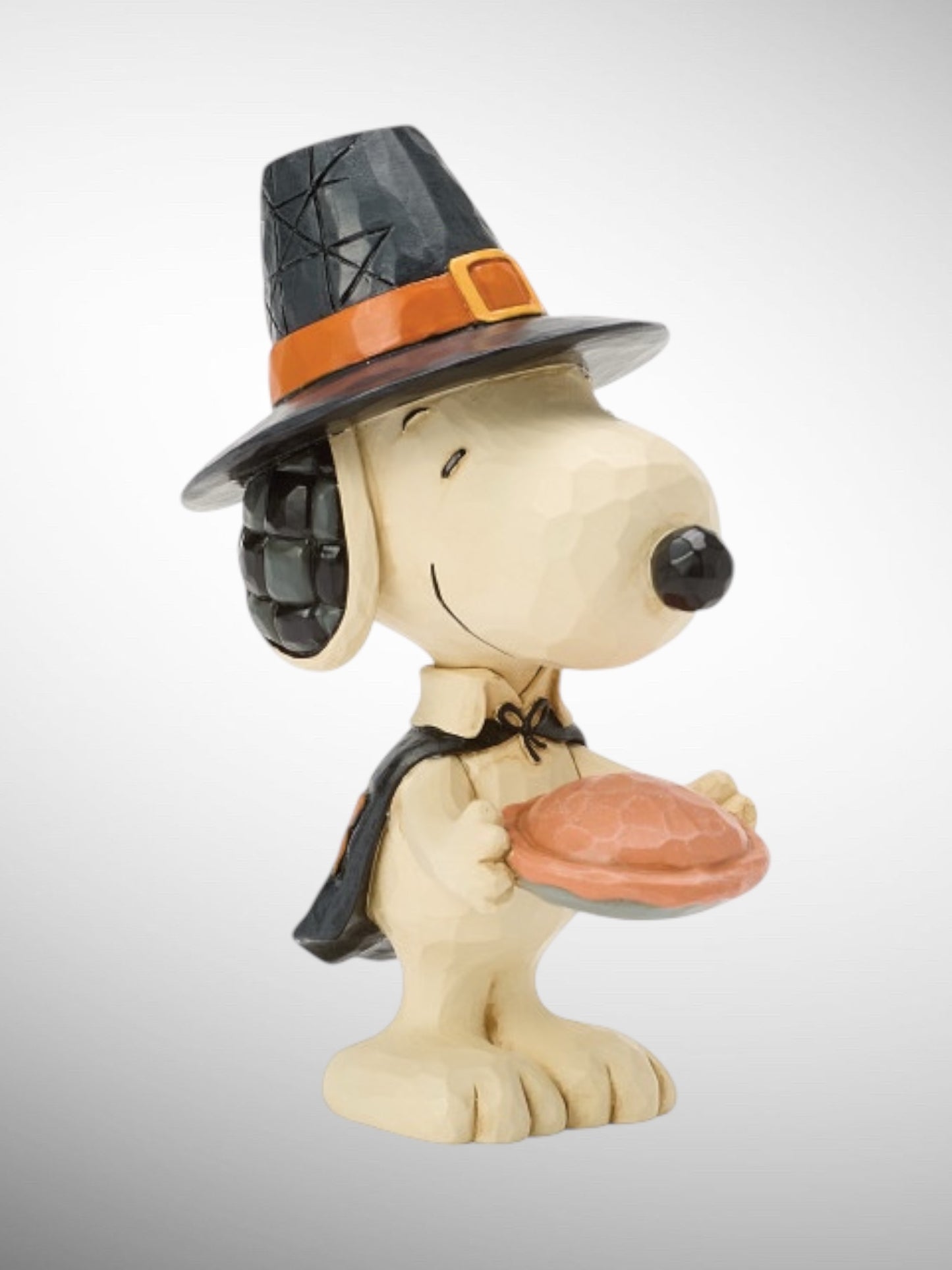Jim Shore Peanuts - Snoopy with Pumpkin Pie Mini Figurine - PREORDER