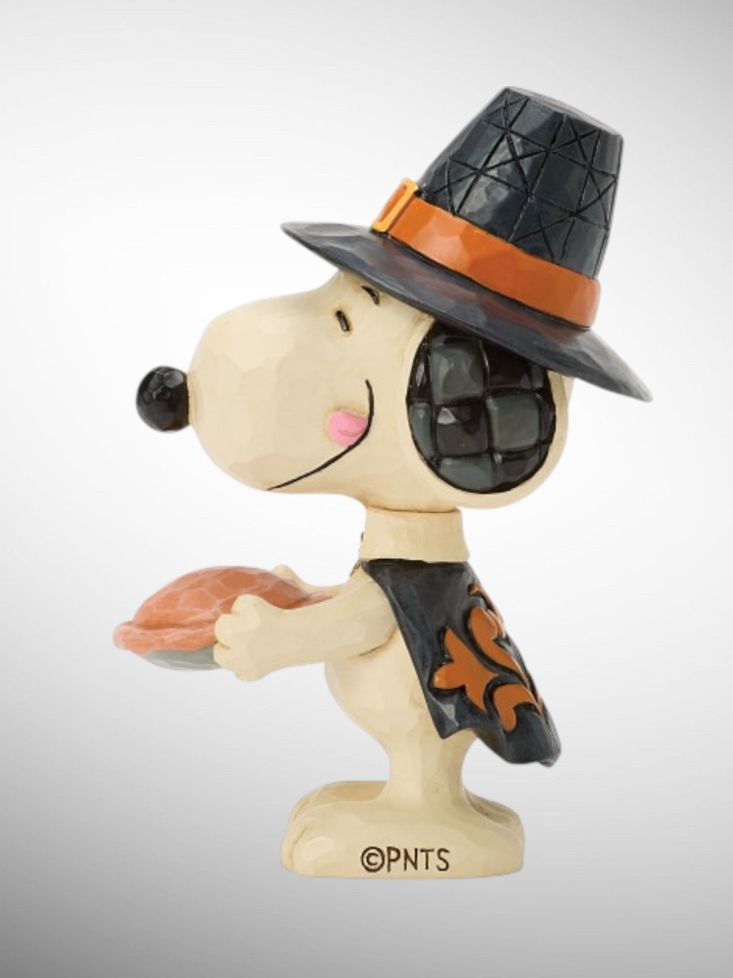 Jim Shore Peanuts - Snoopy with Pumpkin Pie Mini Figurine - PREORDER