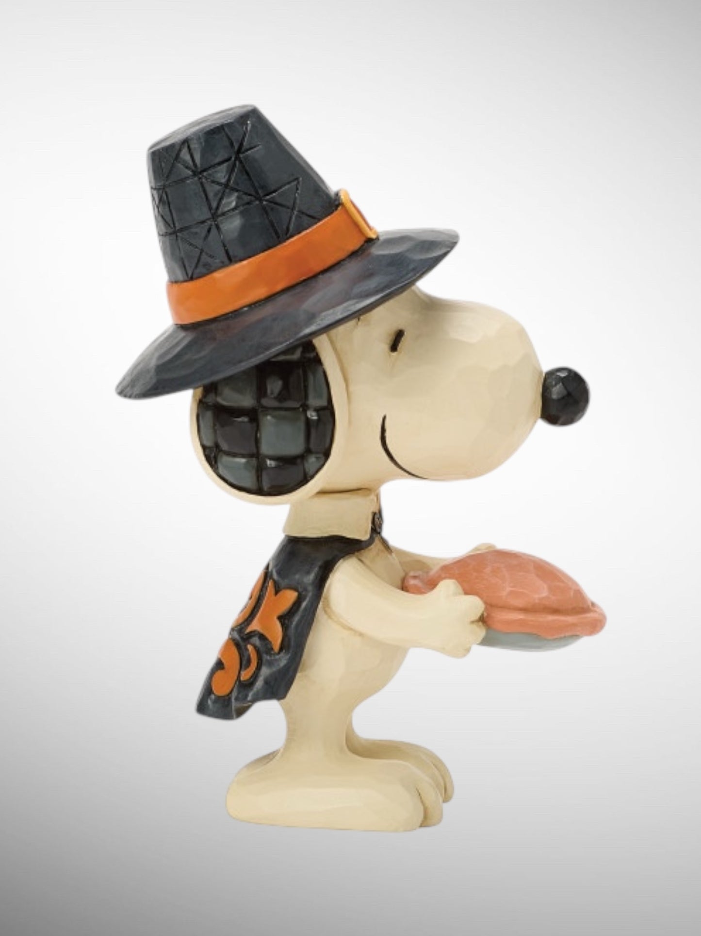 Jim Shore Peanuts - Snoopy with Pumpkin Pie Mini Figurine - PREORDER
