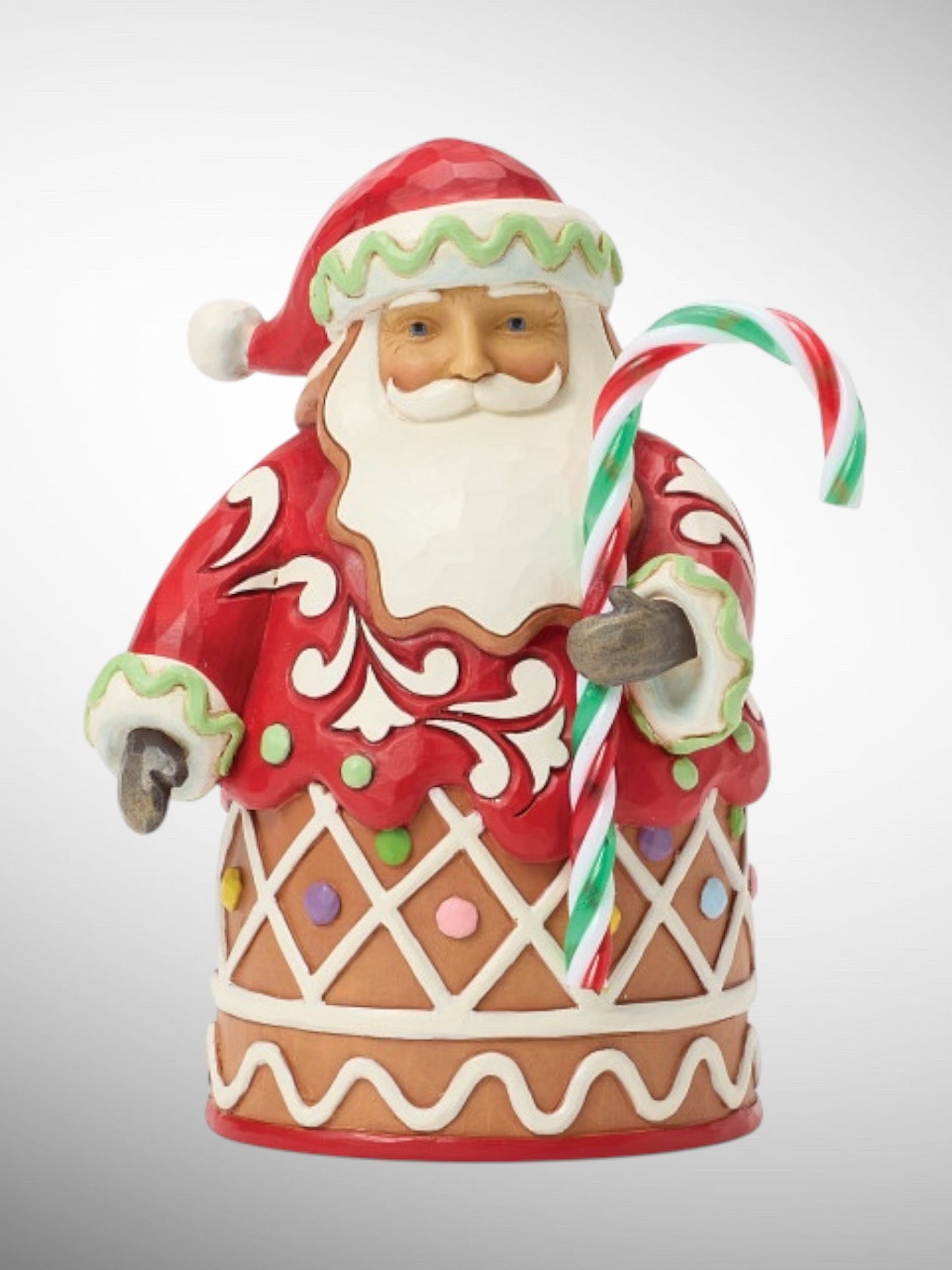 Jim Shore Heartwood Creek - Candy Cane Delight Santa Pint Size Christmas Figurine - PREORDER