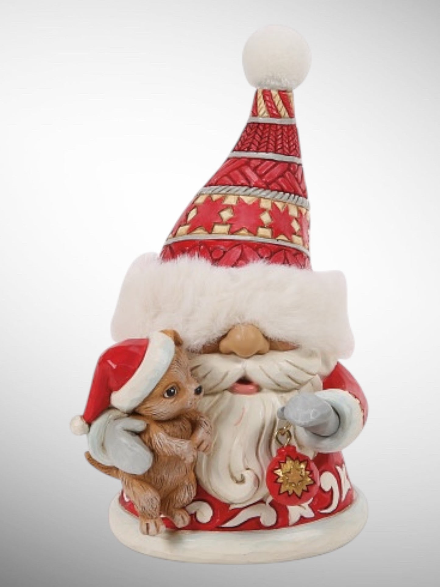 Jim Shore Heartwood Creek - Gnomebody's Cutie Christmas Gnome Hugging Puppy Figurine