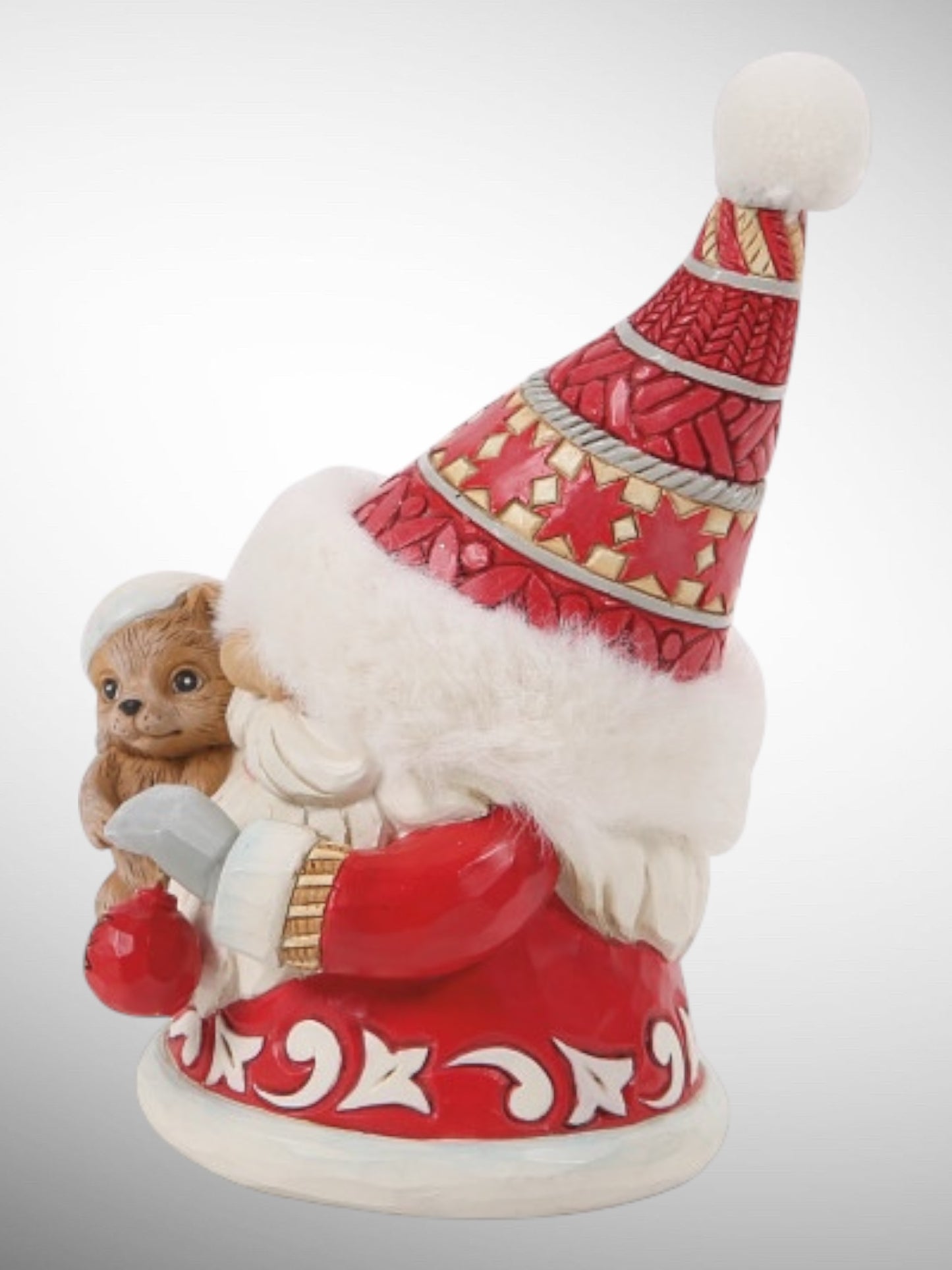 Jim Shore Heartwood Creek - Gnomebody's Cutie Christmas Gnome Hugging Puppy Figurine