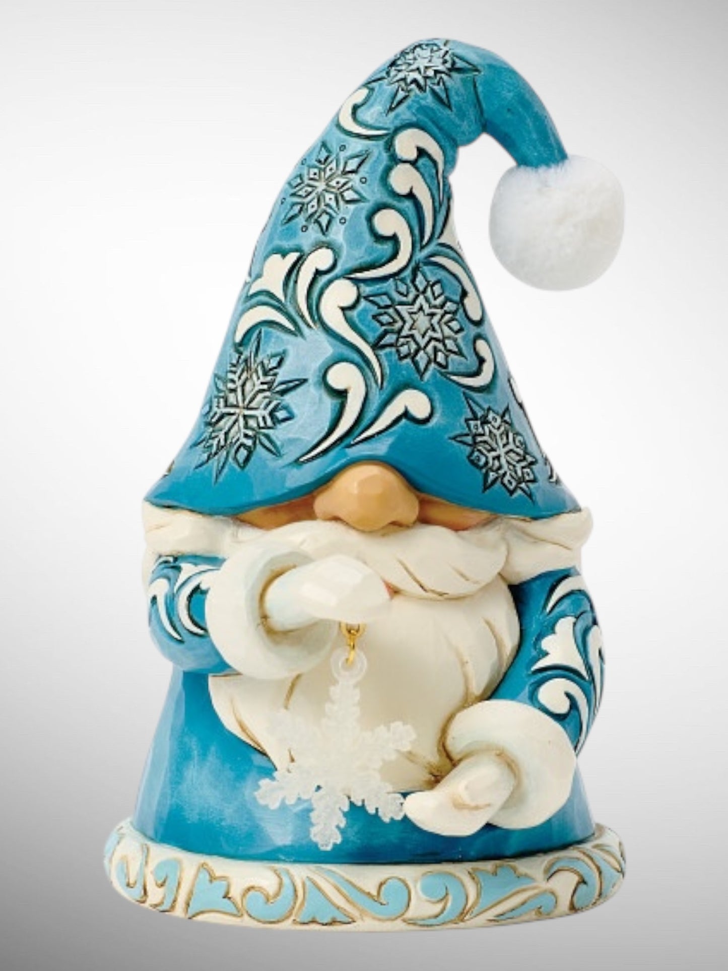 Jim Shore Heartwood Creek - Snow Beautiful Christmas Gnome Holding Snowflake Figurine