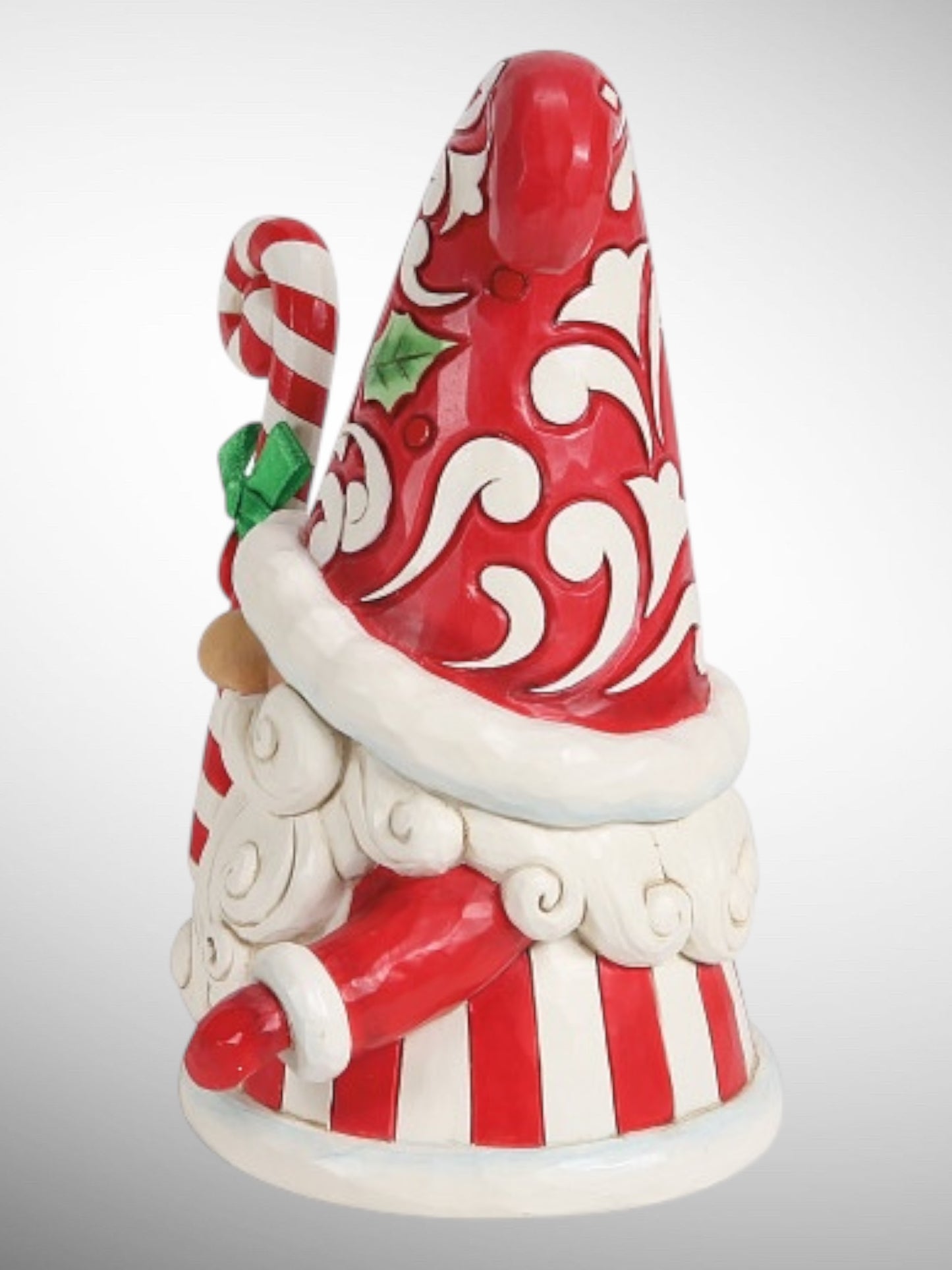 Jim Shore Heartwood Creek - Swirls and Twirls Christmas Candy Cane Gnome Figurine