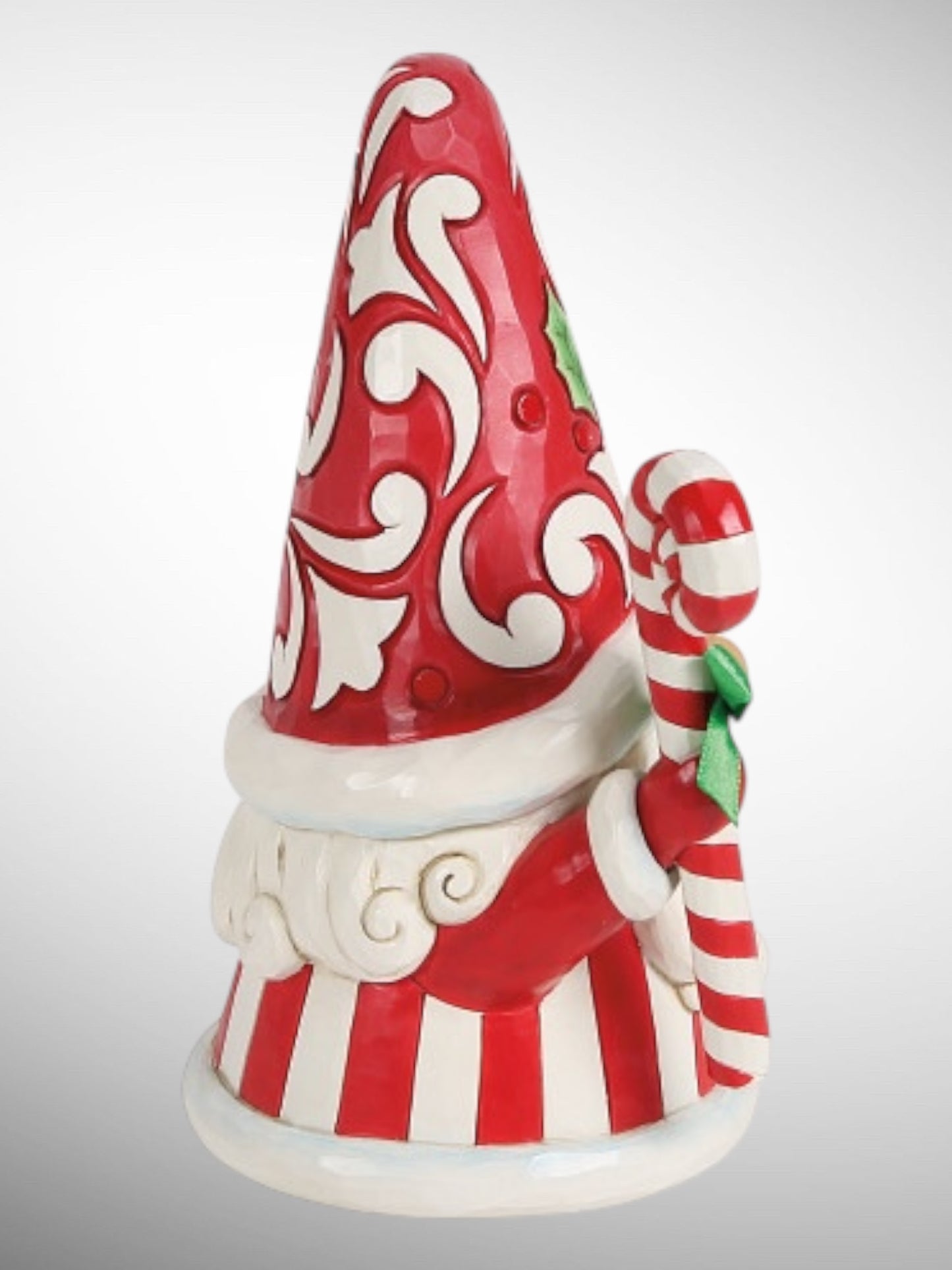 Jim Shore Heartwood Creek - Swirls and Twirls Christmas Candy Cane Gnome Figurine