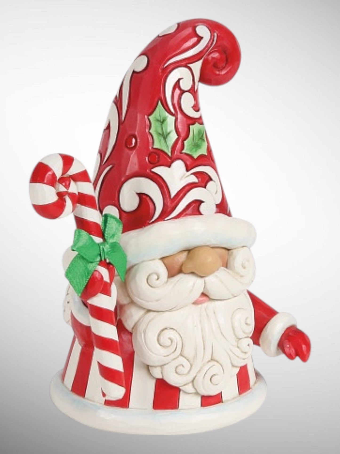 Jim Shore Heartwood Creek - Swirls and Twirls Christmas Candy Cane Gnome Figurine