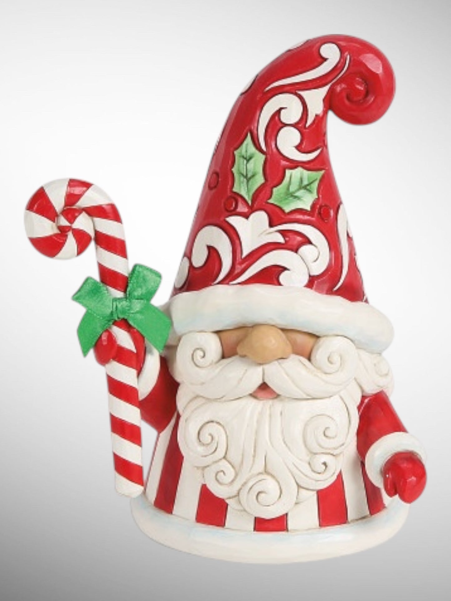 Jim Shore Heartwood Creek - Swirls and Twirls Christmas Candy Cane Gnome Figurine