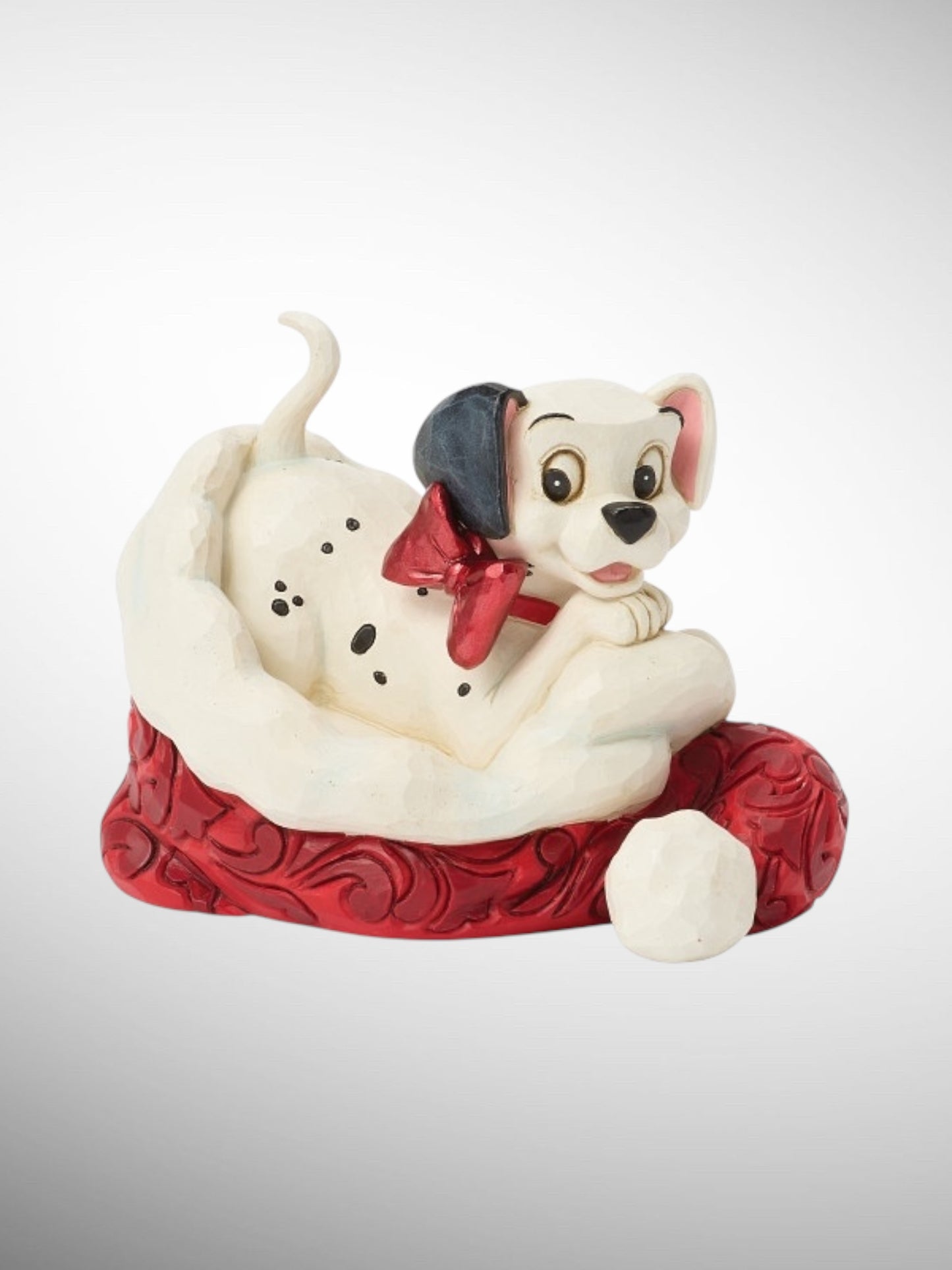Jim Shore Disney Traditions -  101 Dalmatian Santa Hat Christmas Figurine - PREORDER