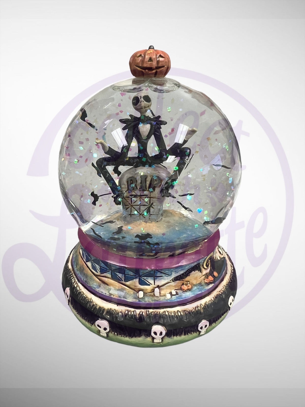 Jim Shore Disney Traditions - Spooky Surprise Jack Skellington Waterball (No Box)