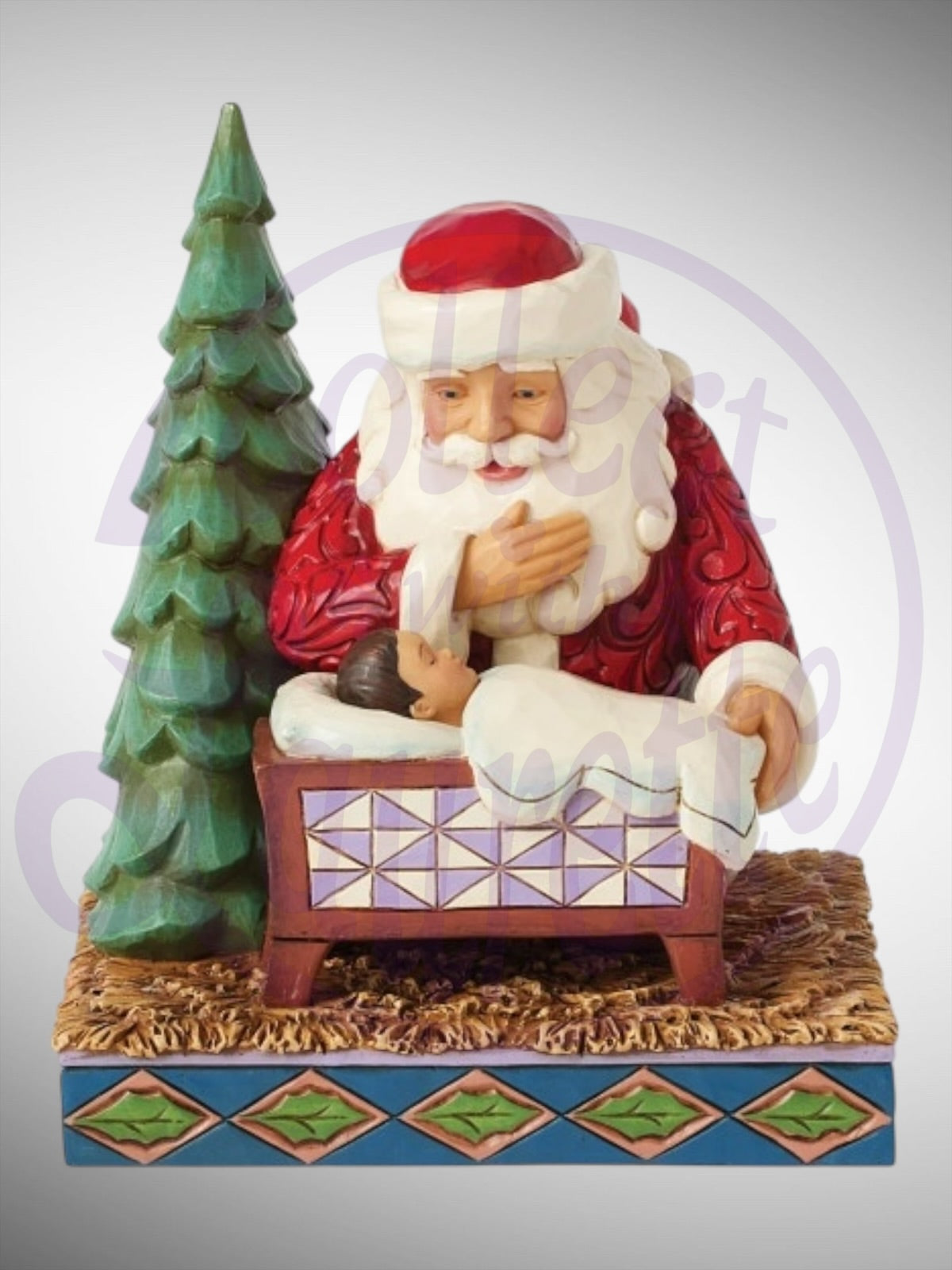 Jim Shore Heartwood Creek -  Christmas Miracle Santa and Baby Jesus Figurine - PREORDER