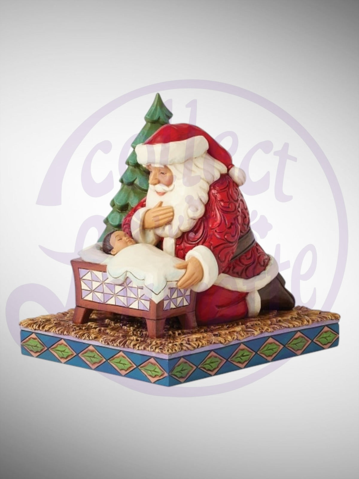 Jim Shore Heartwood Creek -  Christmas Miracle Santa and Baby Jesus Figurine - PREORDER