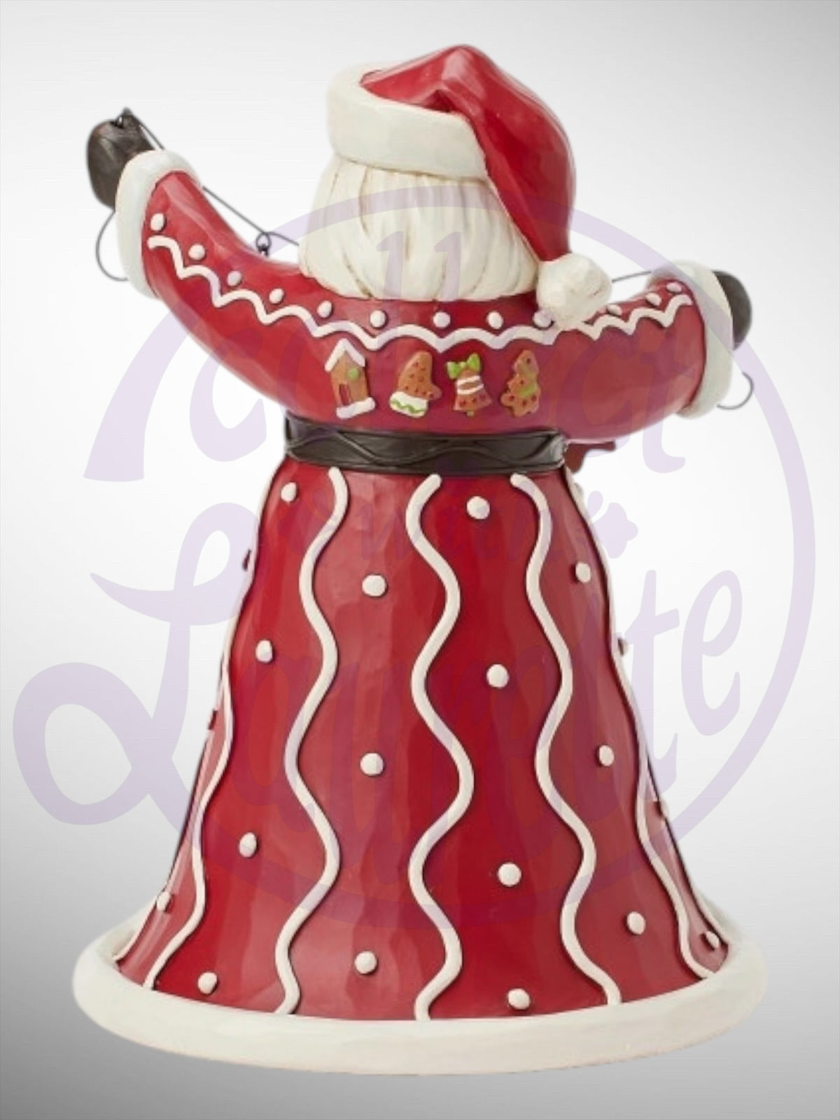 Jim Shore Gingerbread Christmas - Sugar Cookie Charms Santa Figurine - PREORDER