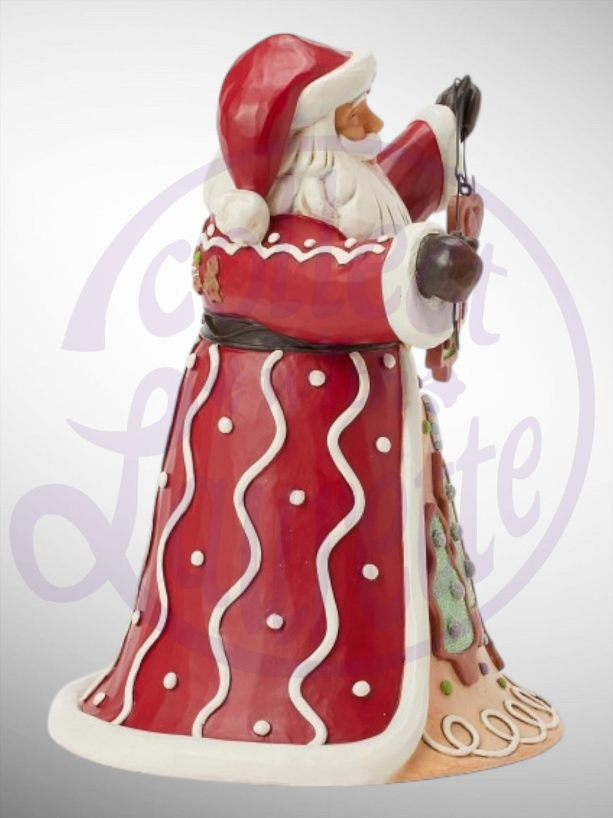 Jim Shore Gingerbread Christmas - Sugar Cookie Charms Santa Figurine - PREORDER